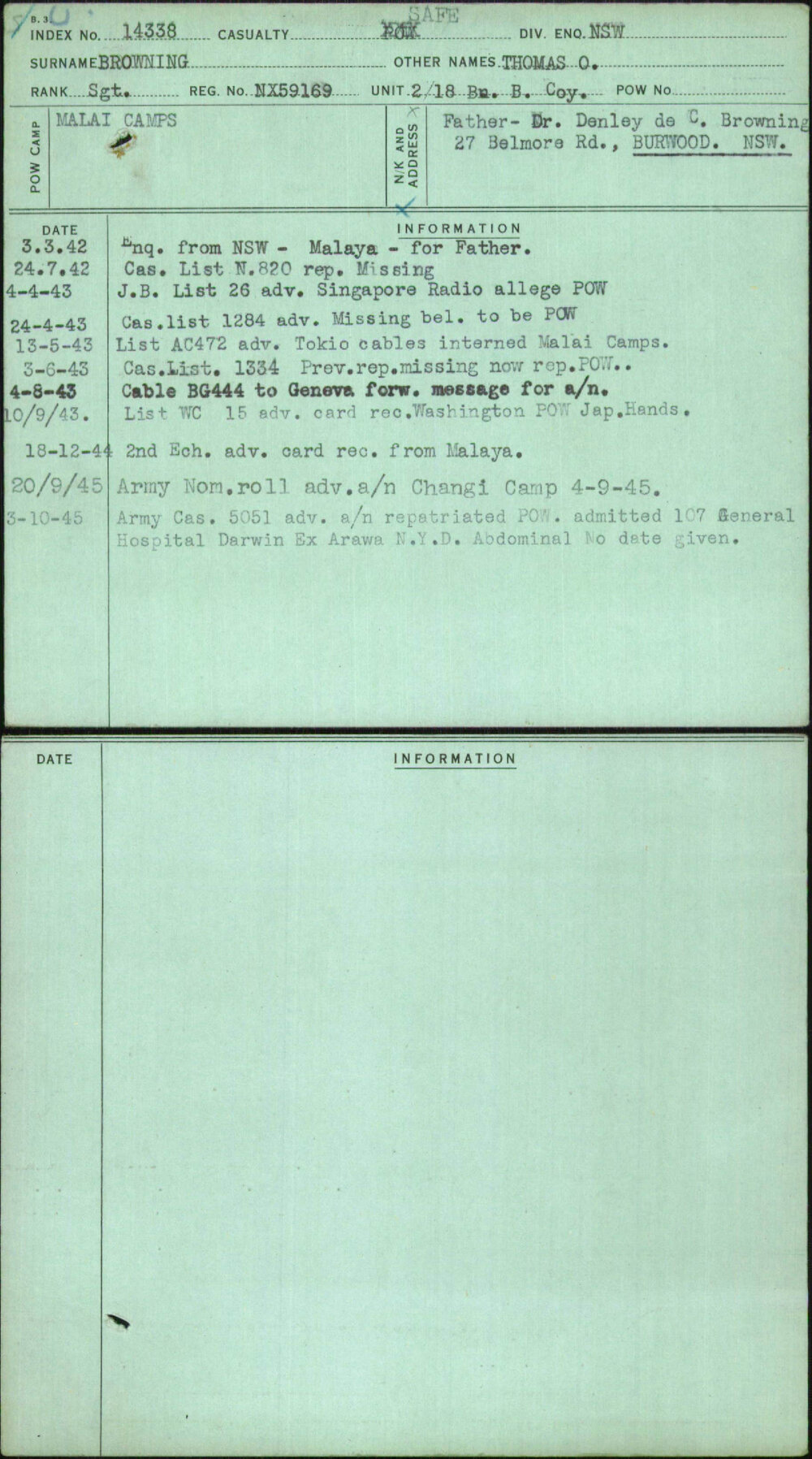 Browning, Thomas O, NX59169