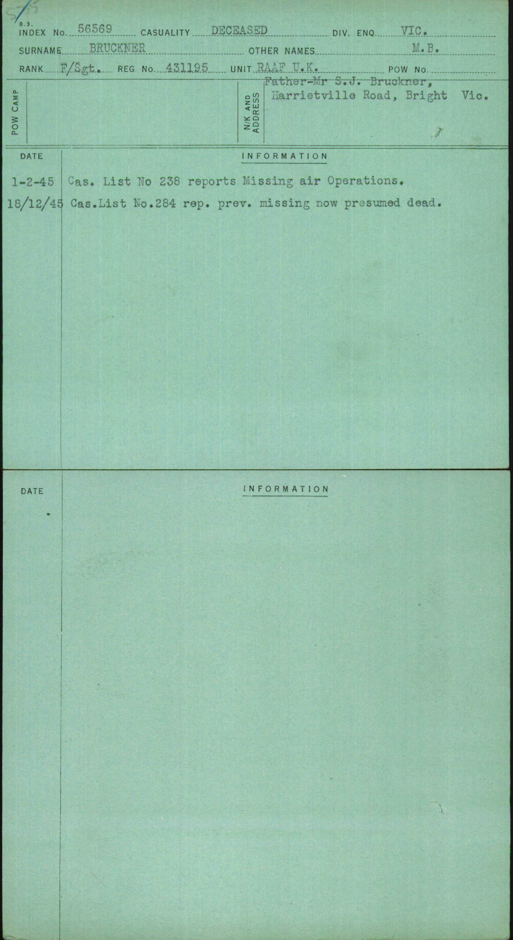 Bruckner, M B, 431195