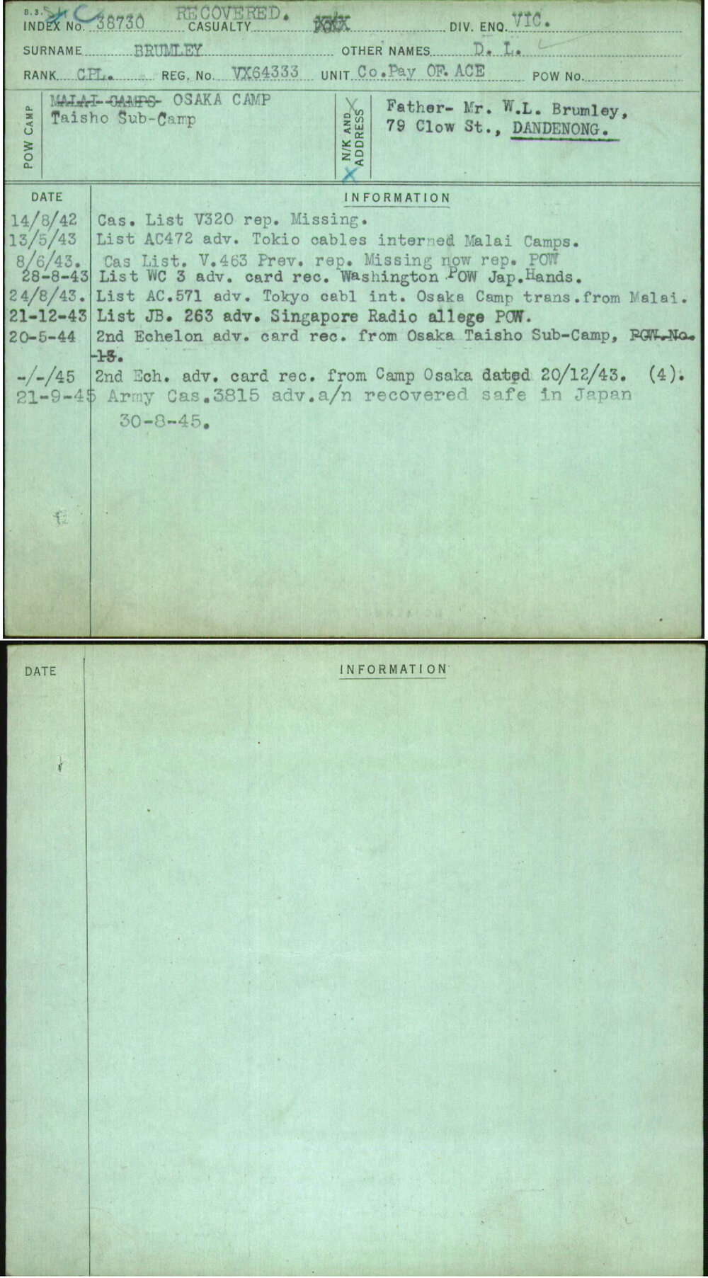 Brumley, D L, VX64333
