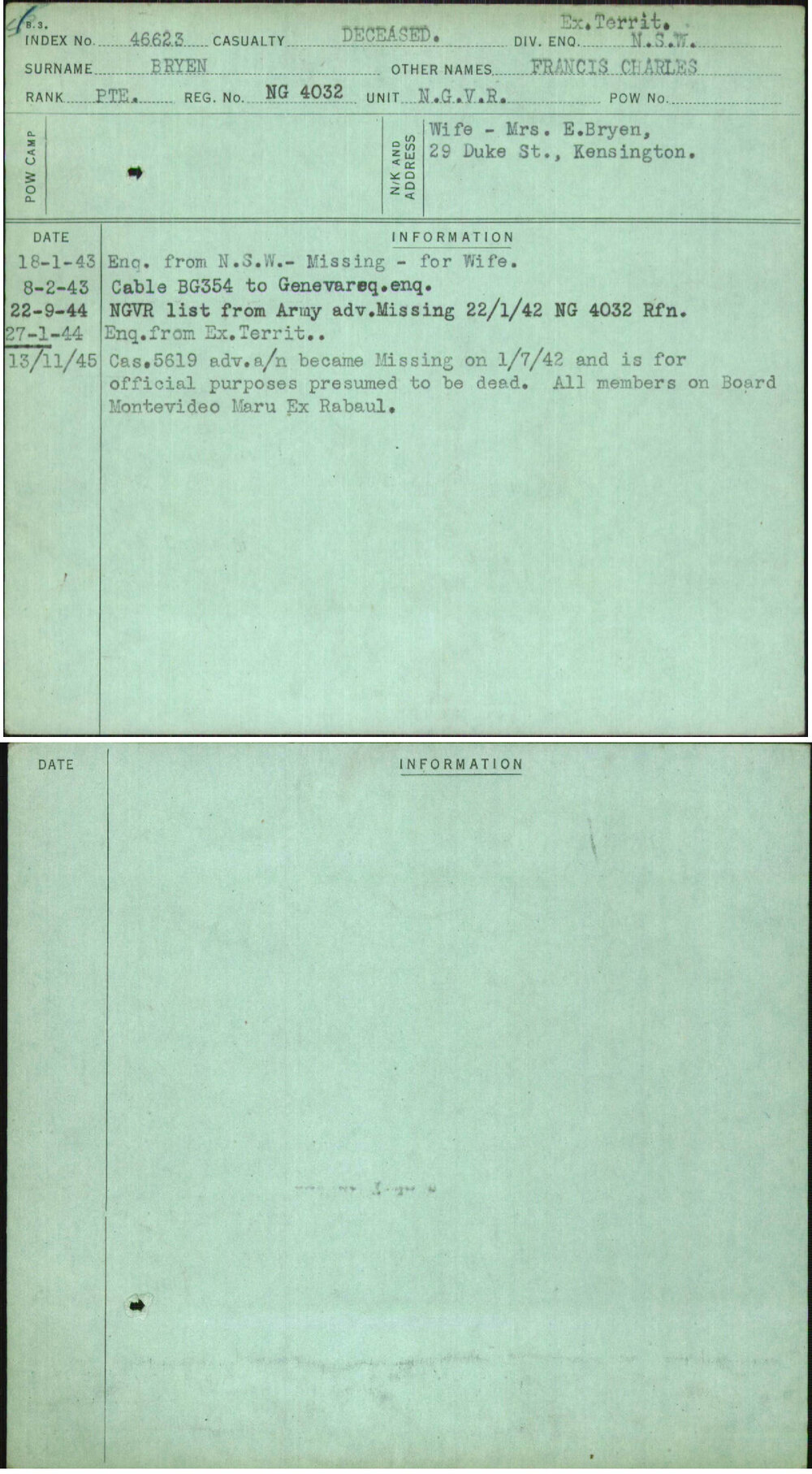 Bryen, Francis Charles, Ng4032