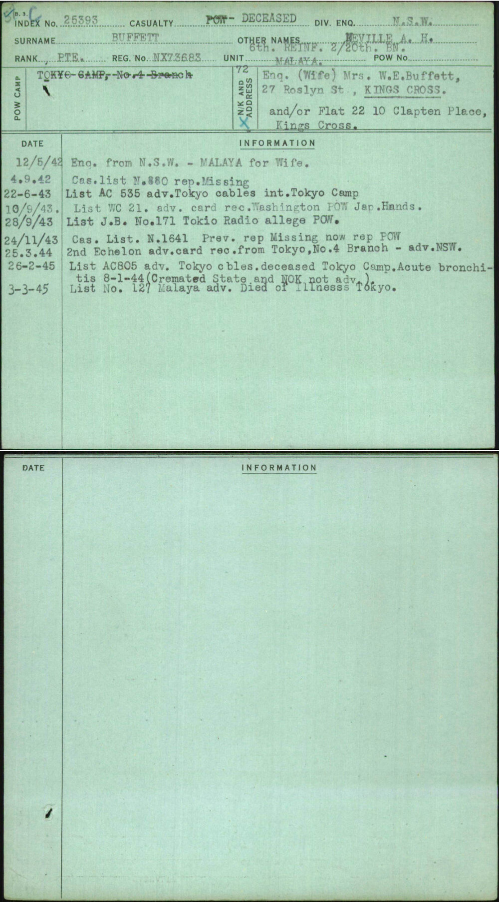 Buffett, Neville A H, NX73683