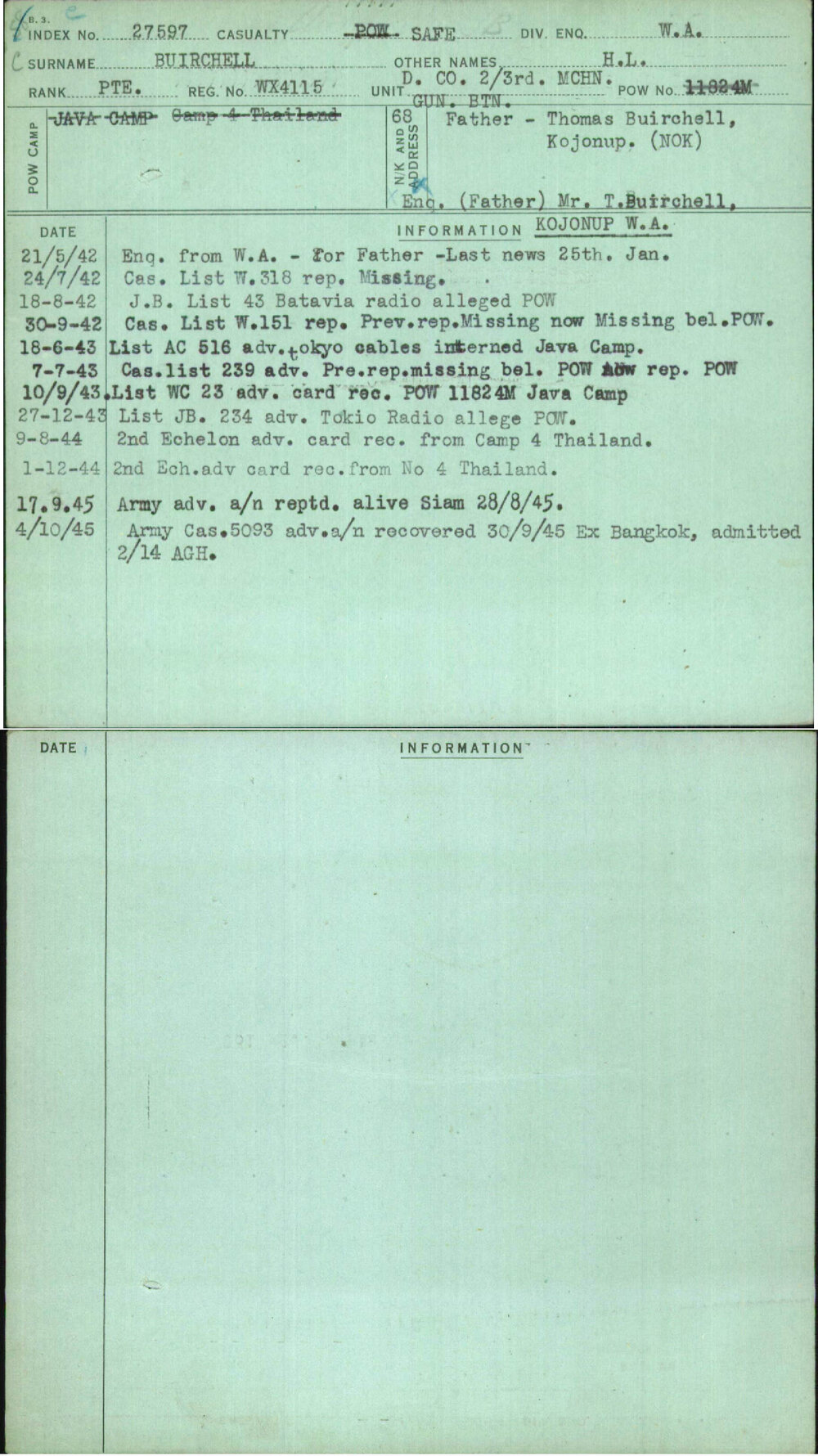 Buirchell, H L, WX4115