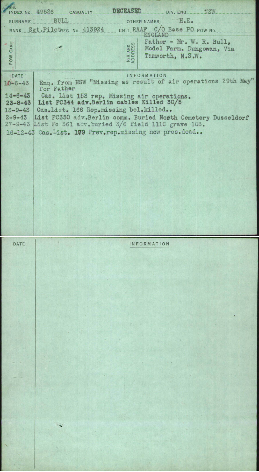Bull, H E, 413924