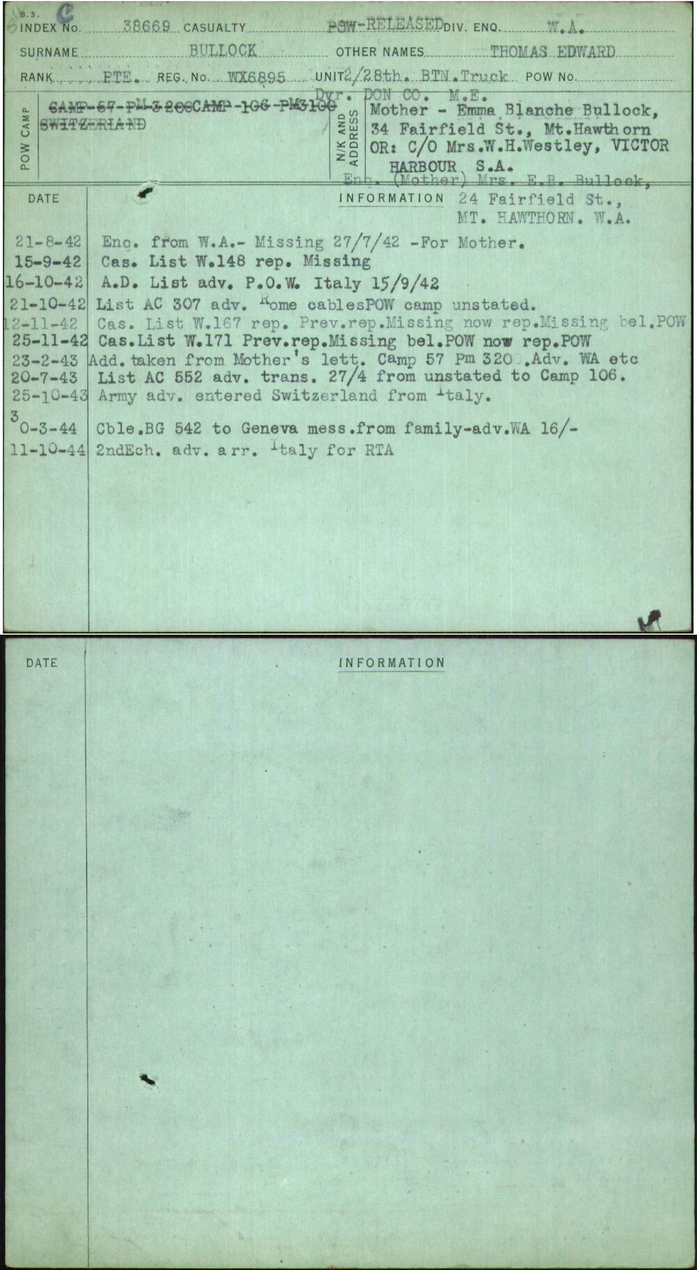 Bullock, Thomas Edward, WX6895