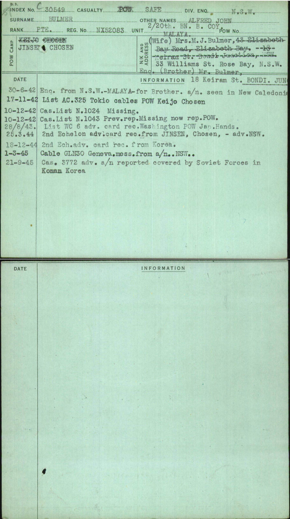Bulmer, Alfred John, NX52083