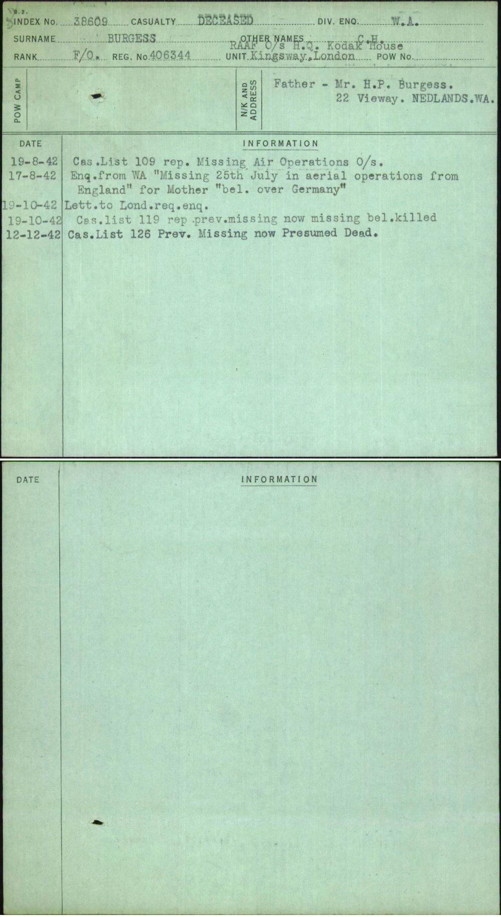 Burgess, C H, 406344