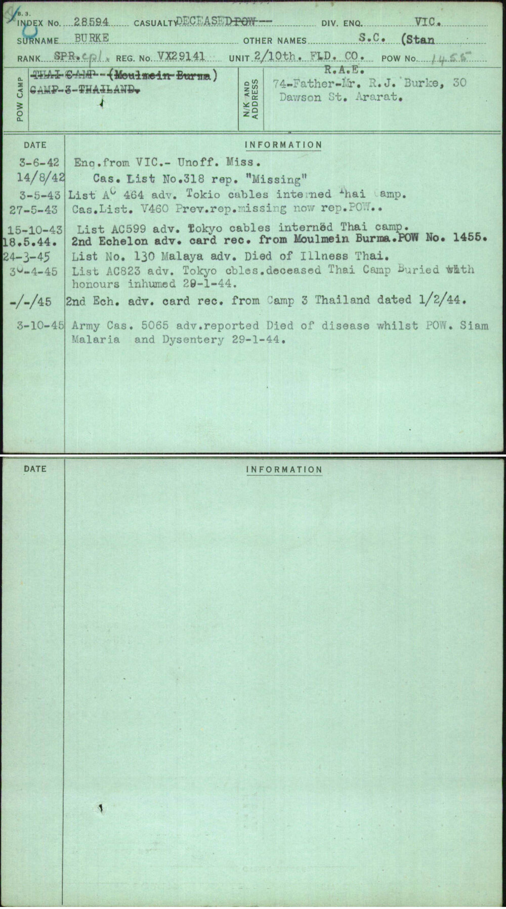 Burke, S C (Stan, VX29141