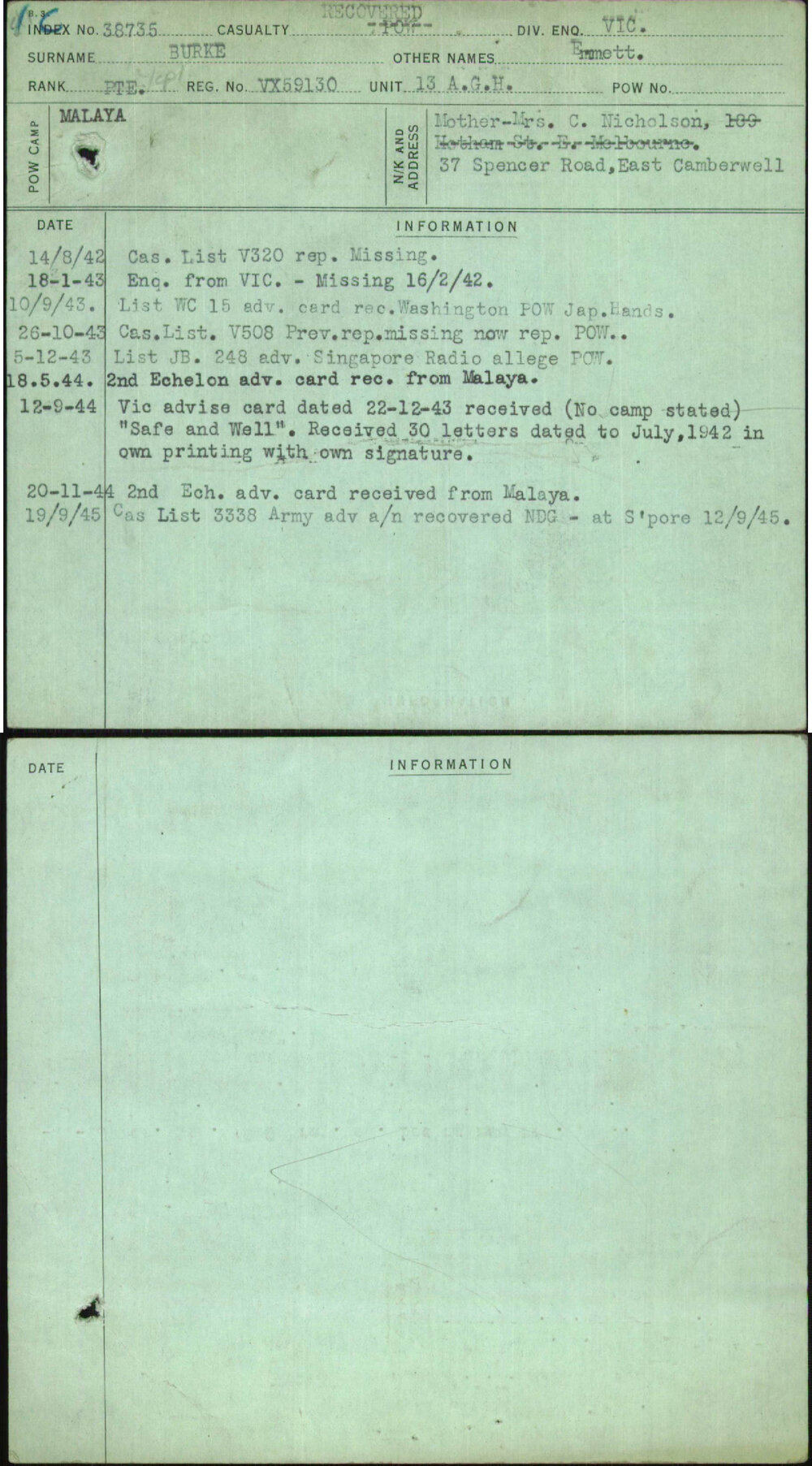 Burke, Emmett, VX59130