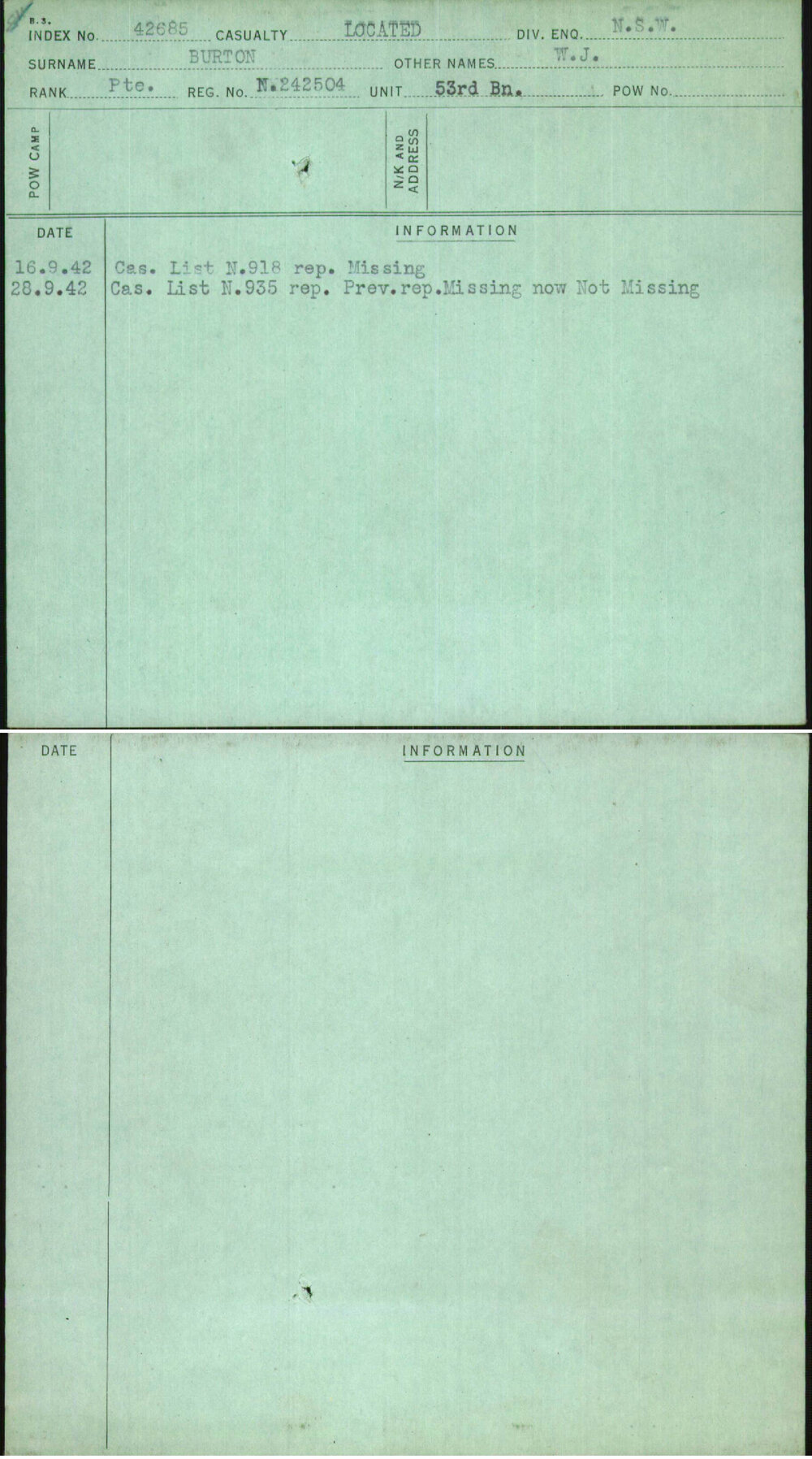 Burton, W J, N242504
