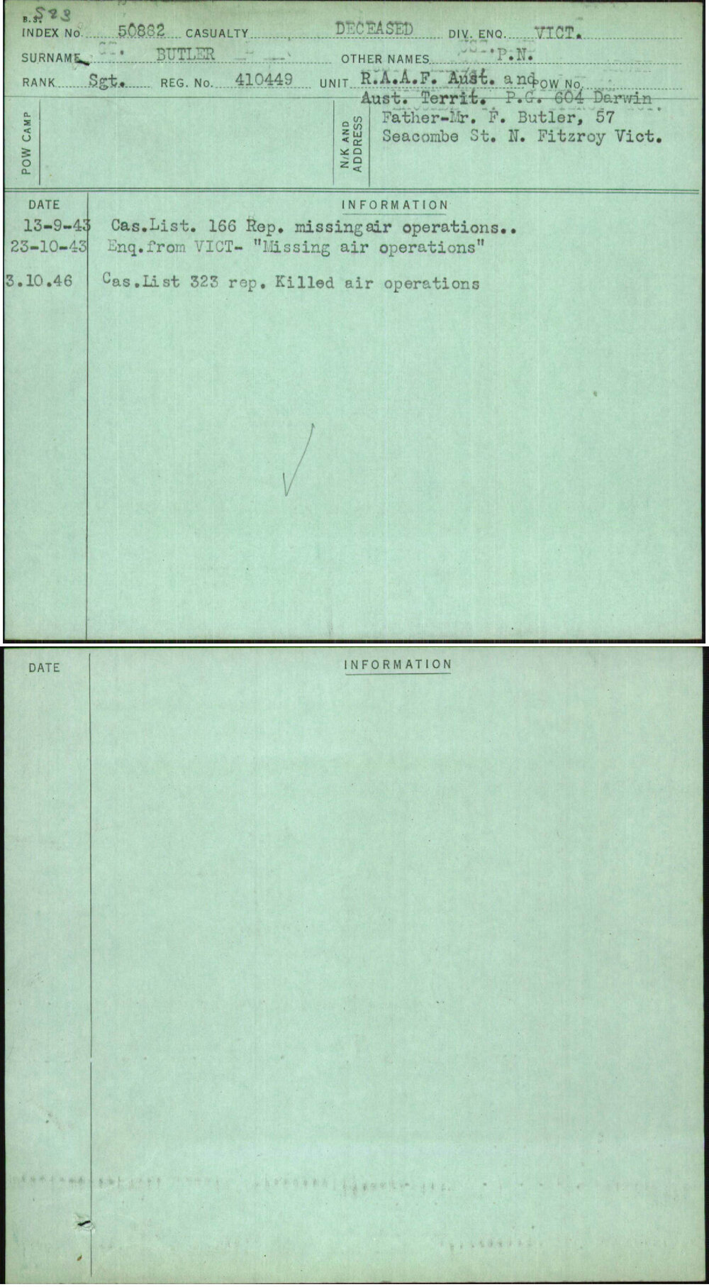 Butler, P N, 410449