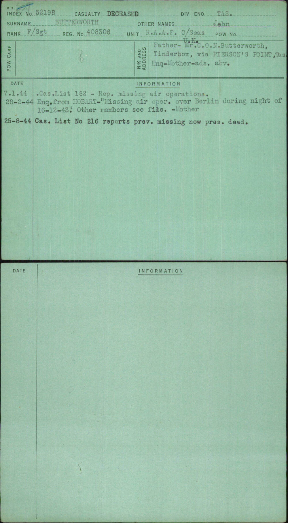 Butterworth, John, 408306