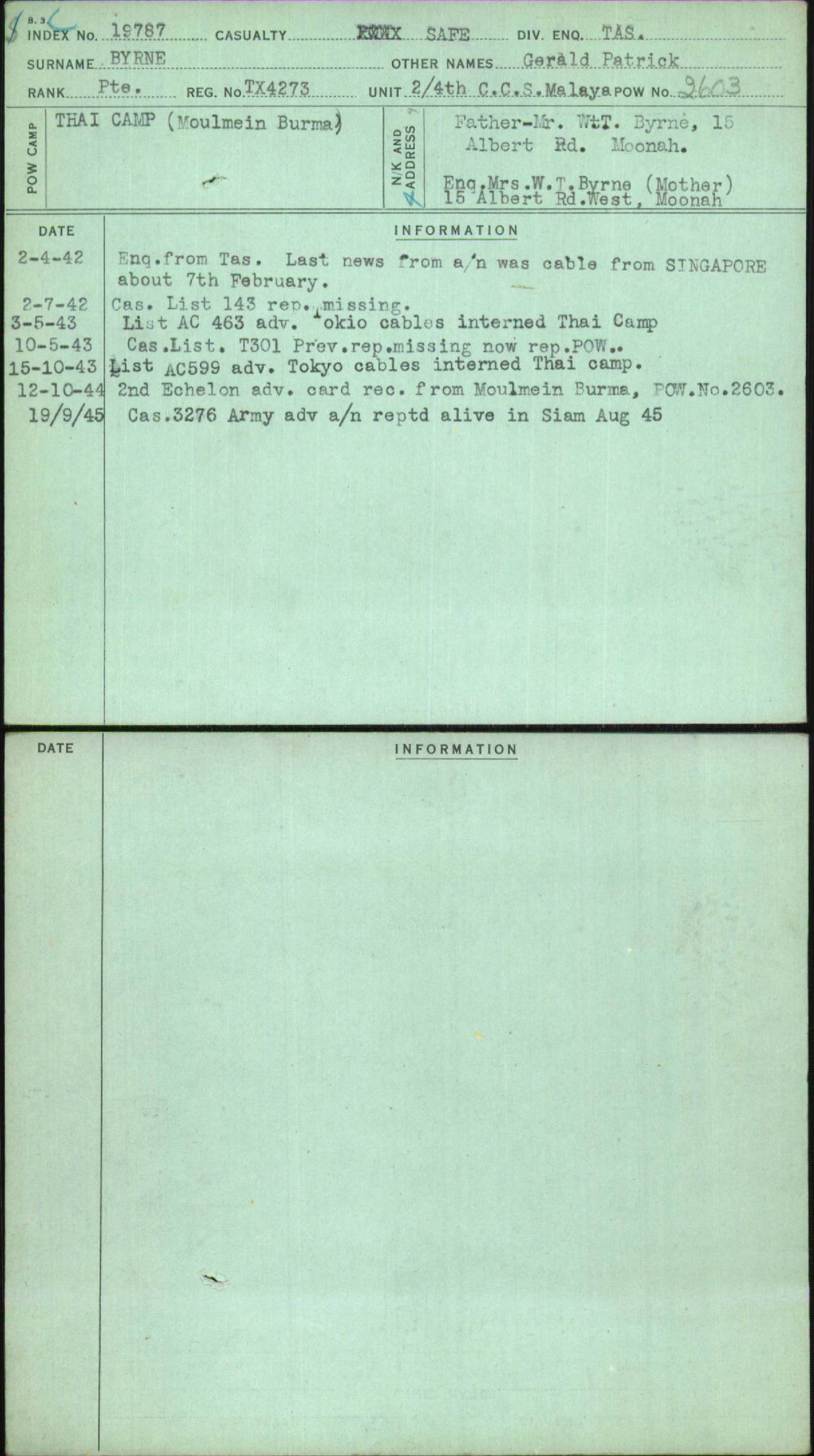 Byrne, Gerald Patrick, TX4273