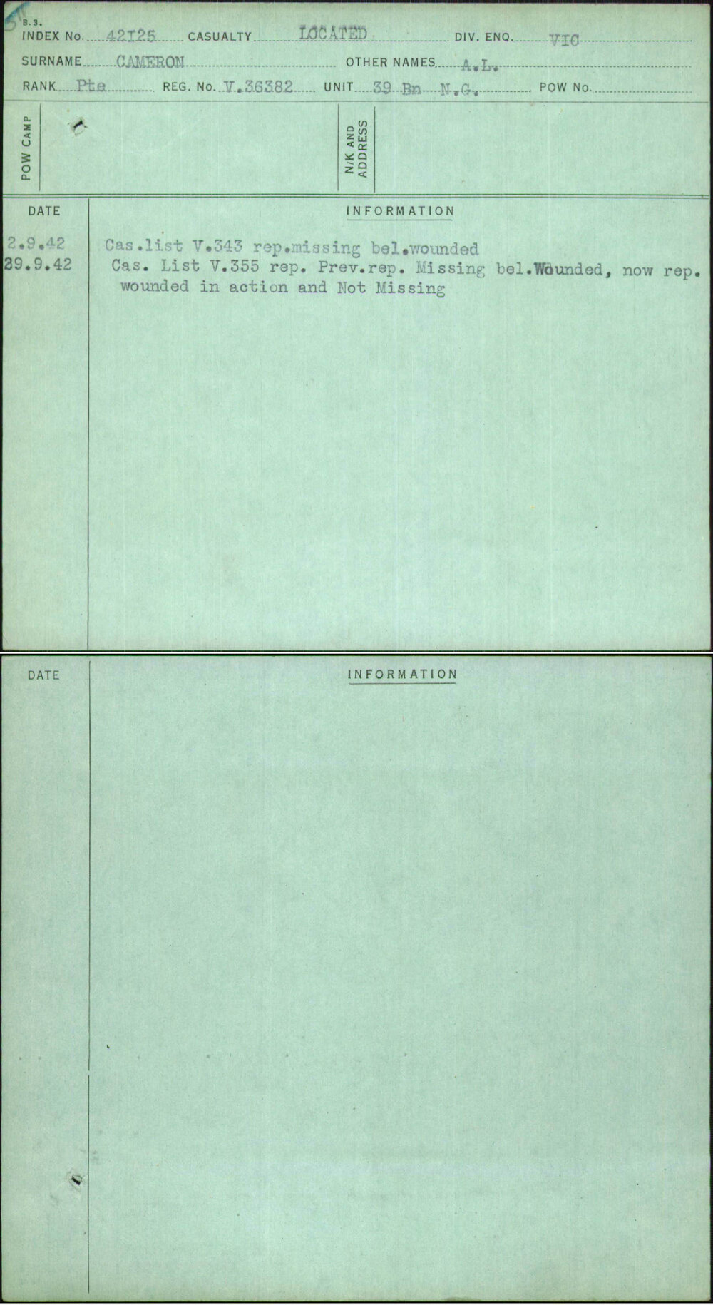 Cameron, A L, V36382