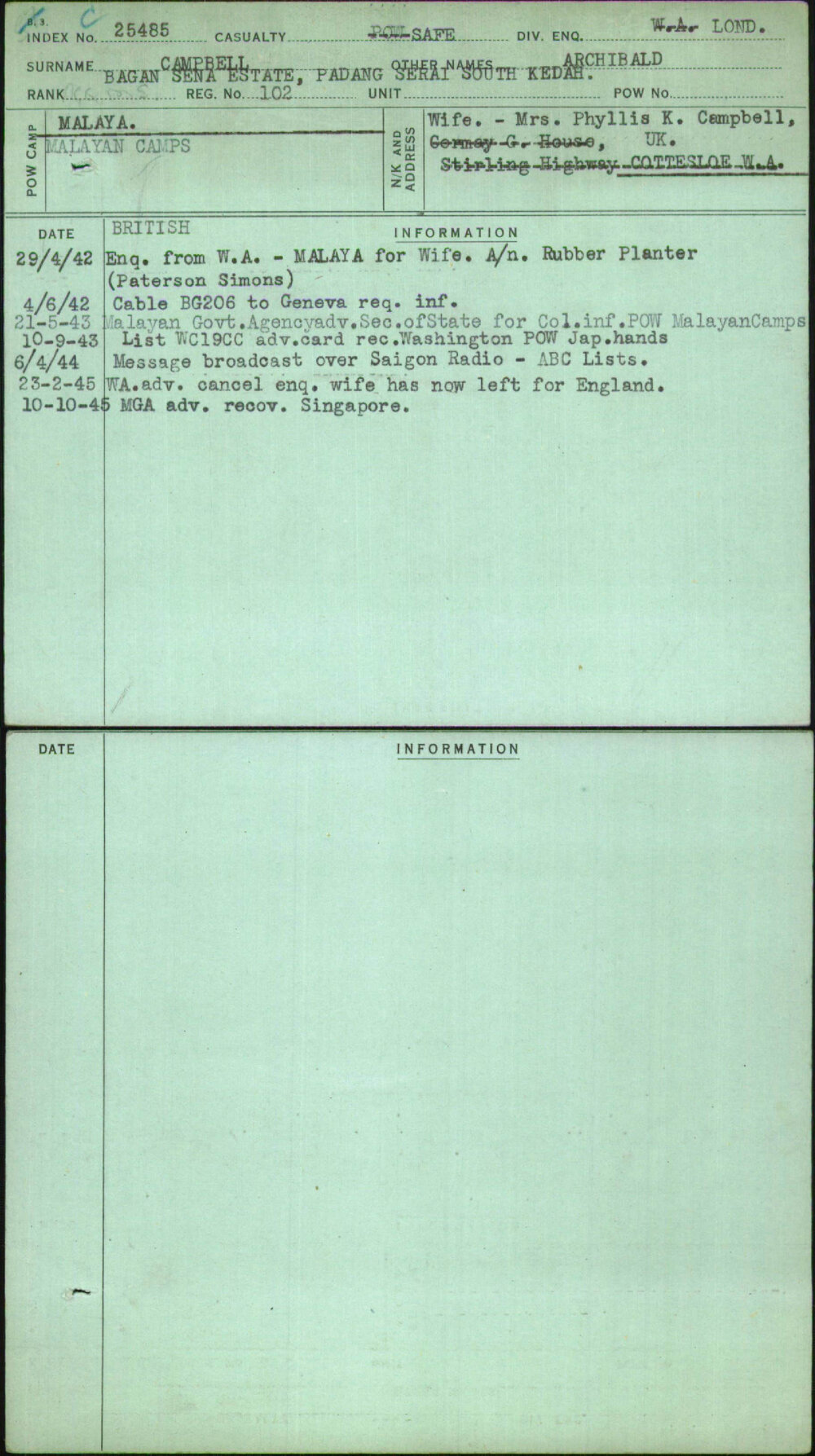Campbell, Archibald, 102