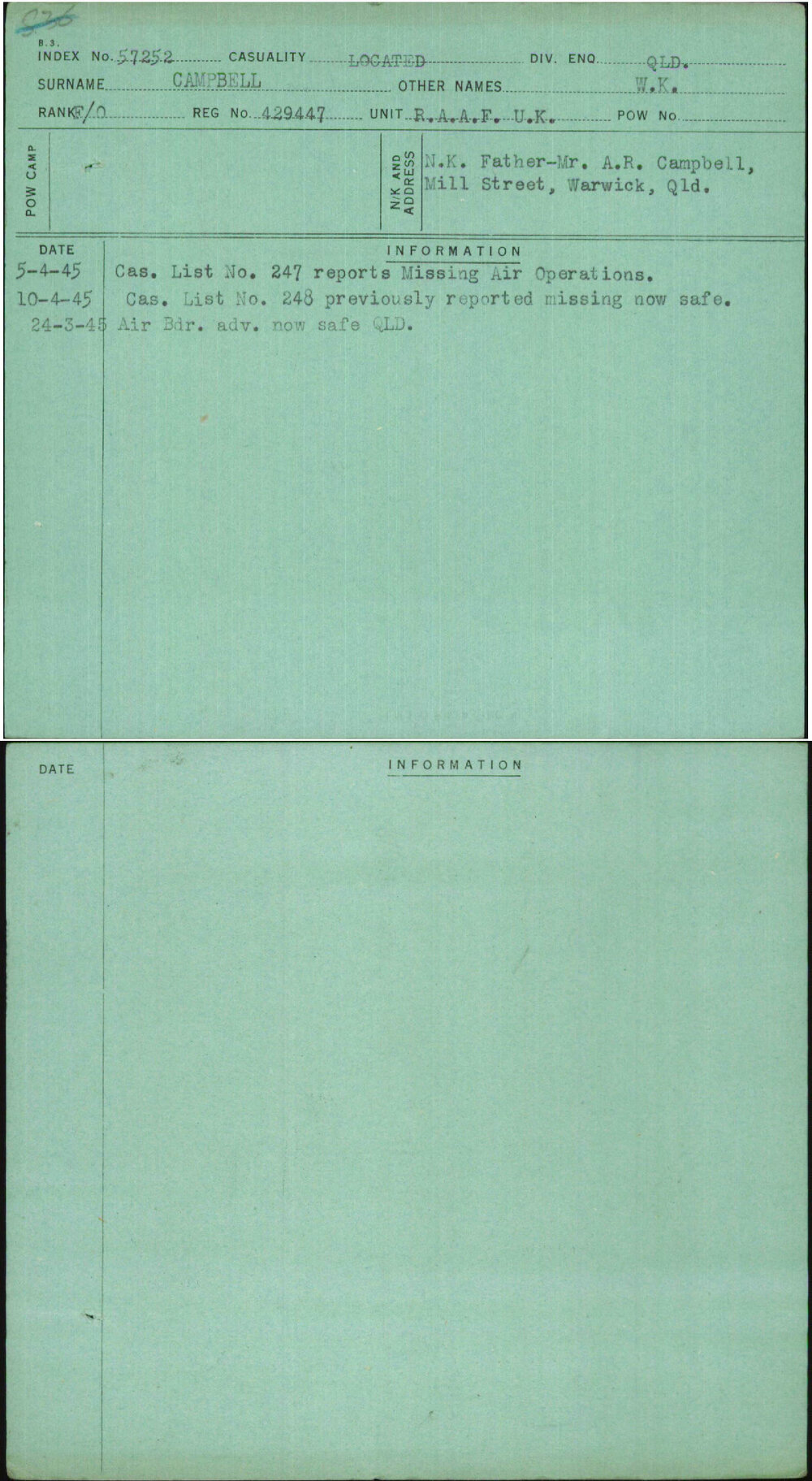 Campbell, W K, 429447