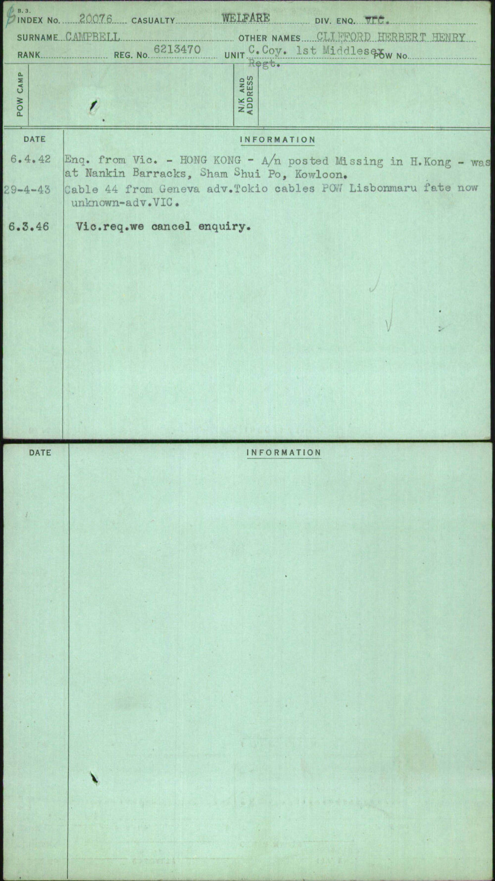 Campbell, Clifford Herbert Henry, 6213470