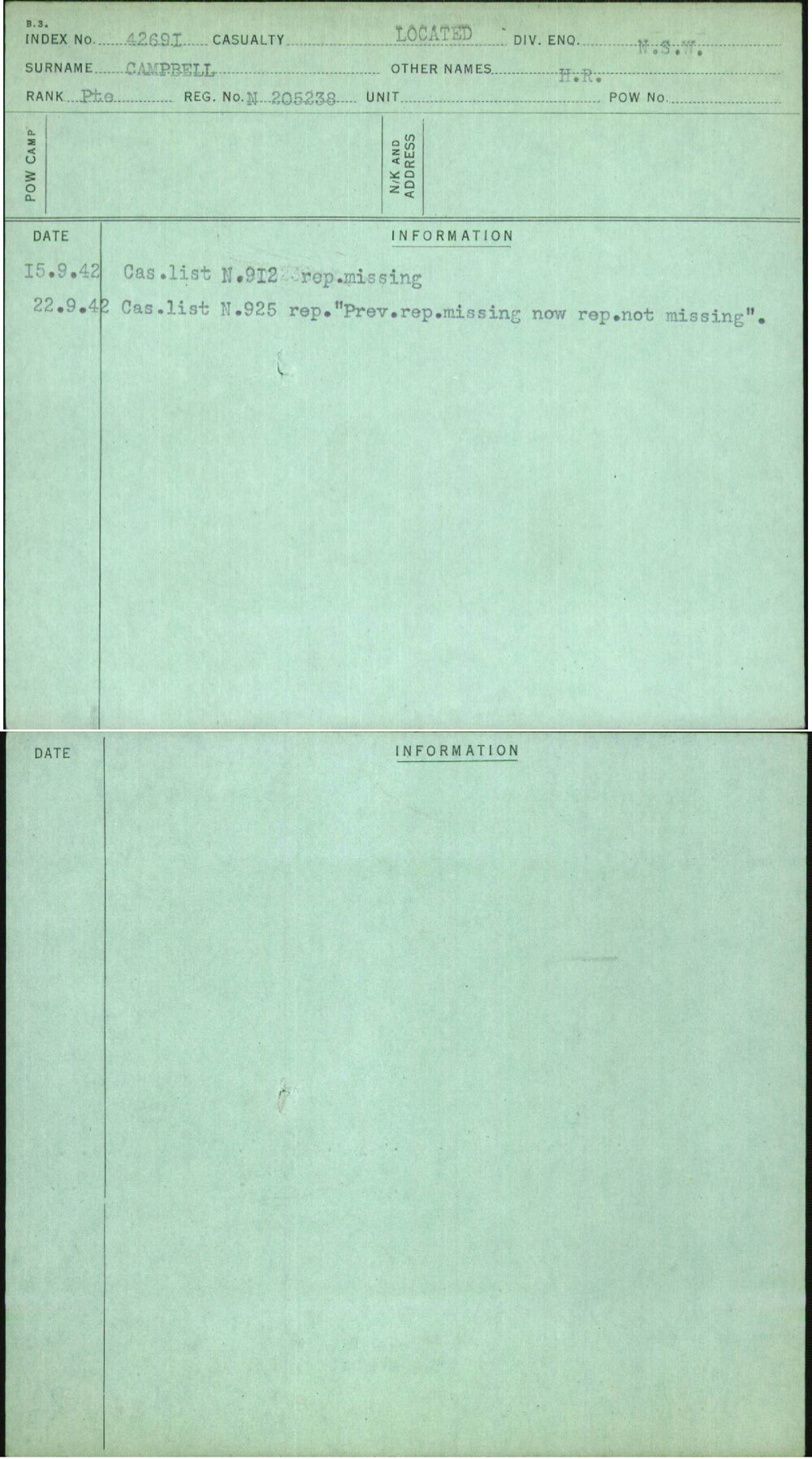 Campbell, H R, N205238