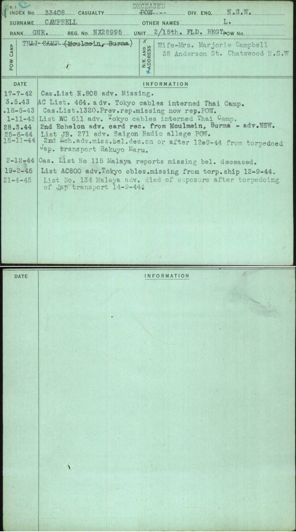 Campbell, L, NX28995