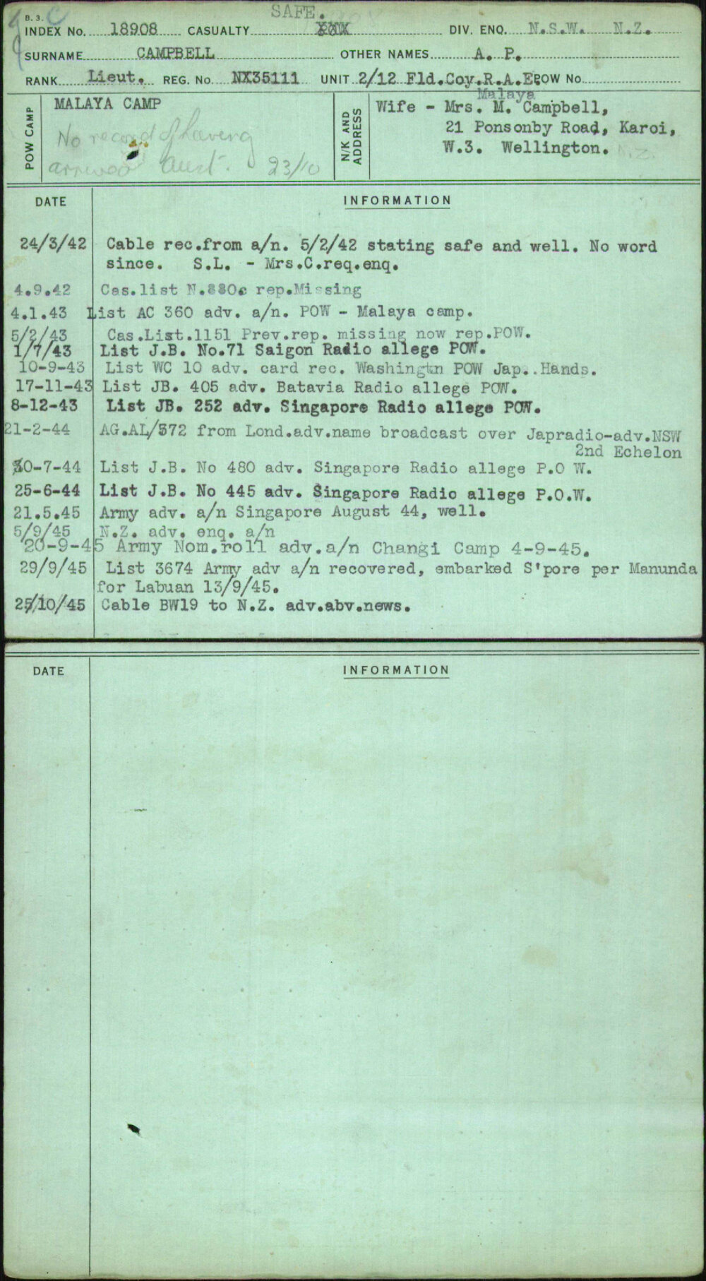 Campbell, A P, NX35111