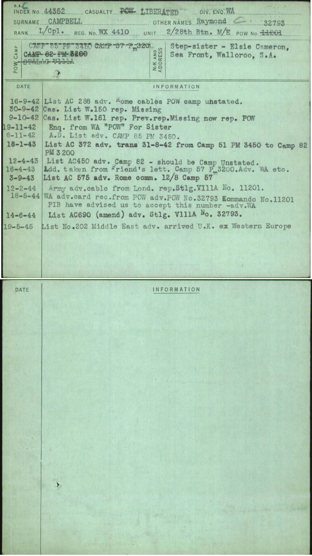 Campbell, Raymond C, WX4410