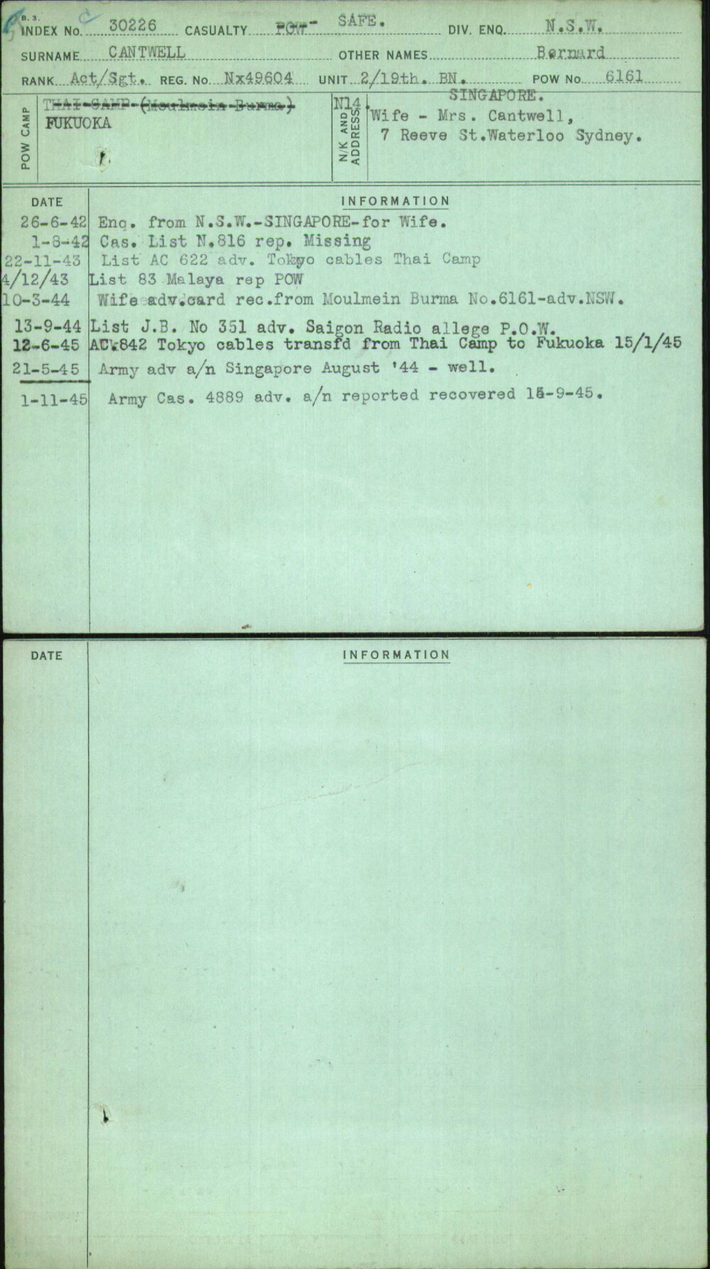 Cantwell, Bernard, NX49604
