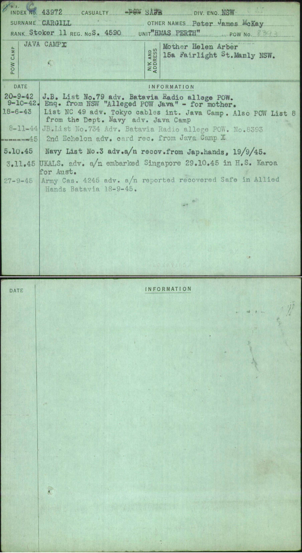 Cargill, Peter James Mckay, S4590