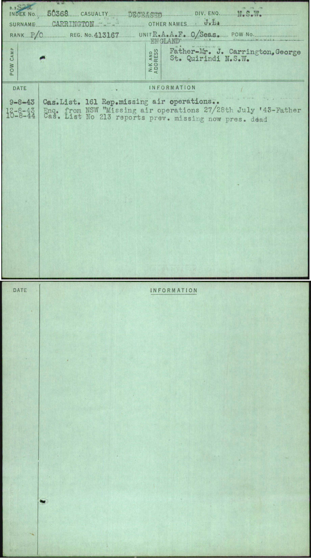 Carrington, J L, 413167