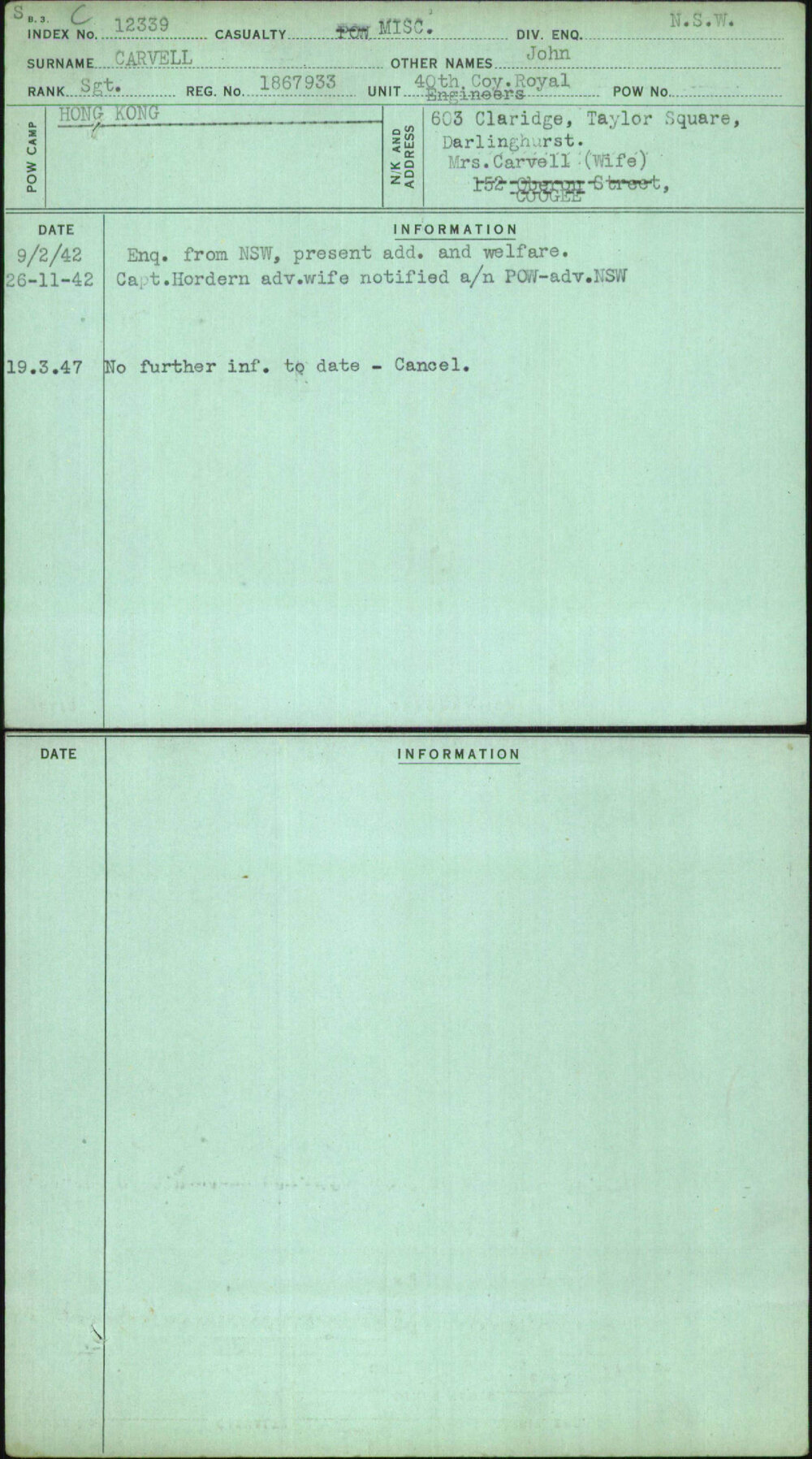 Carvell, John, 1867933