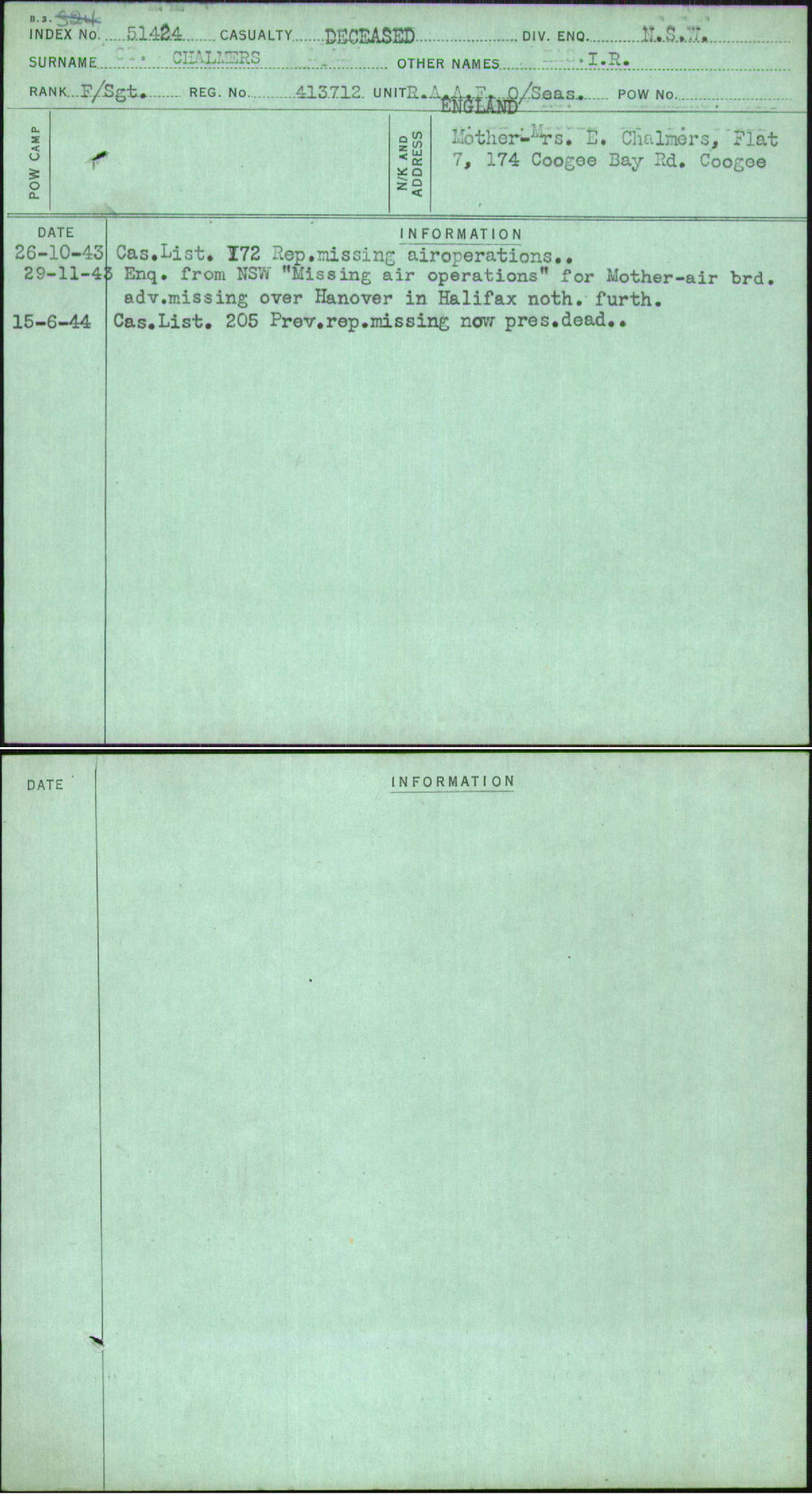 Chalmers, I R, 413712