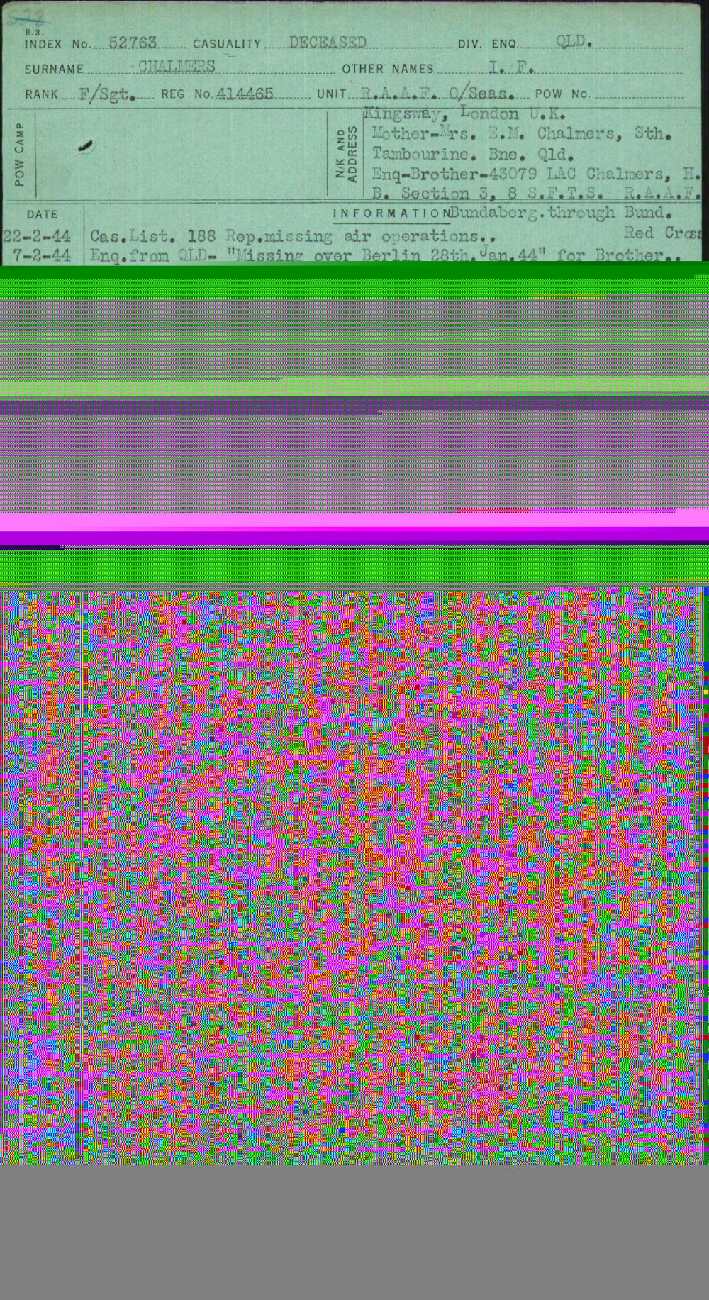 Chalmers, I F, 414465