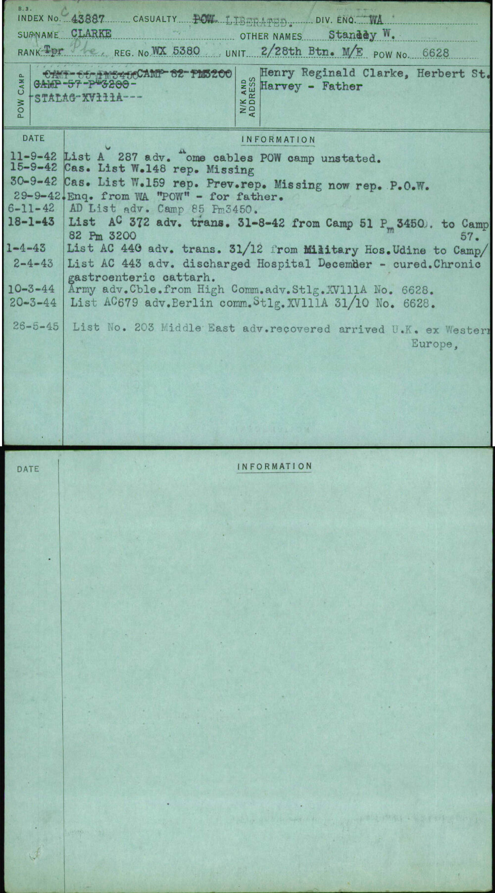 Clarke, Stanlly W, WX5380