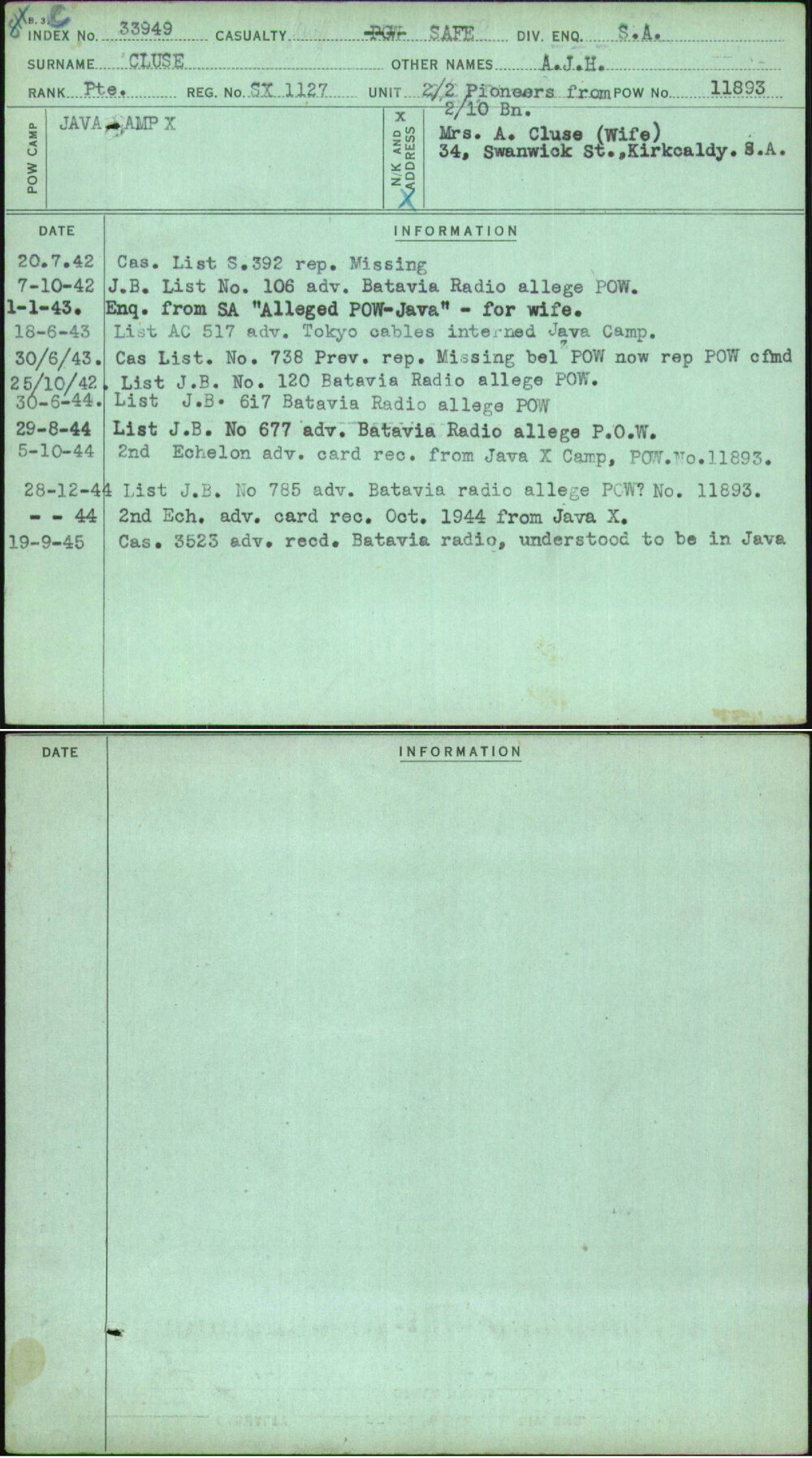 Cluse, A J H, SX1127