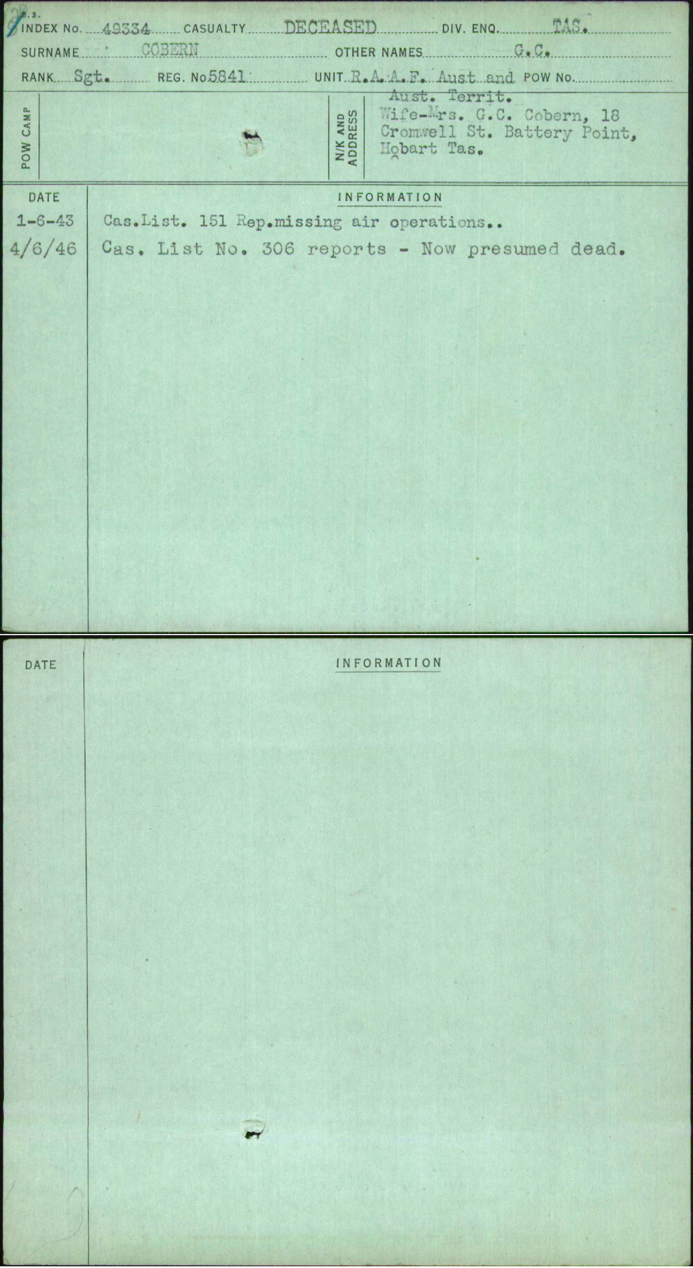 Cobern, G C, 5841