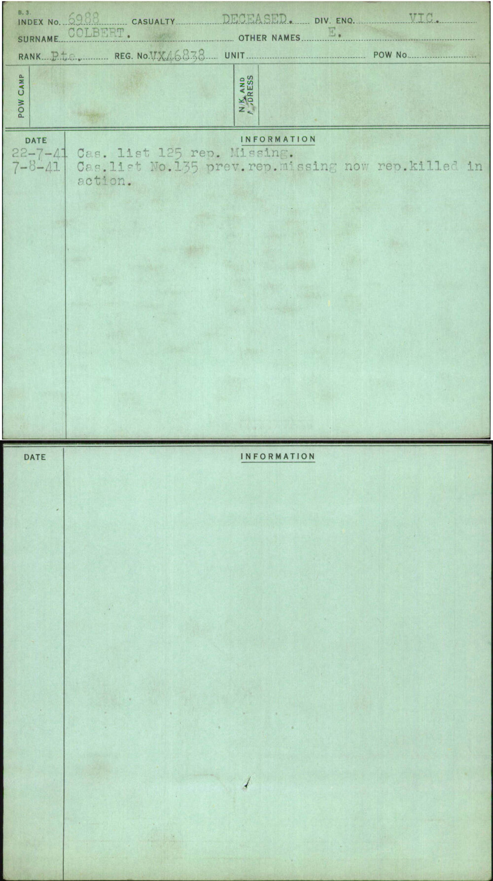 Colbert, E, VX46838