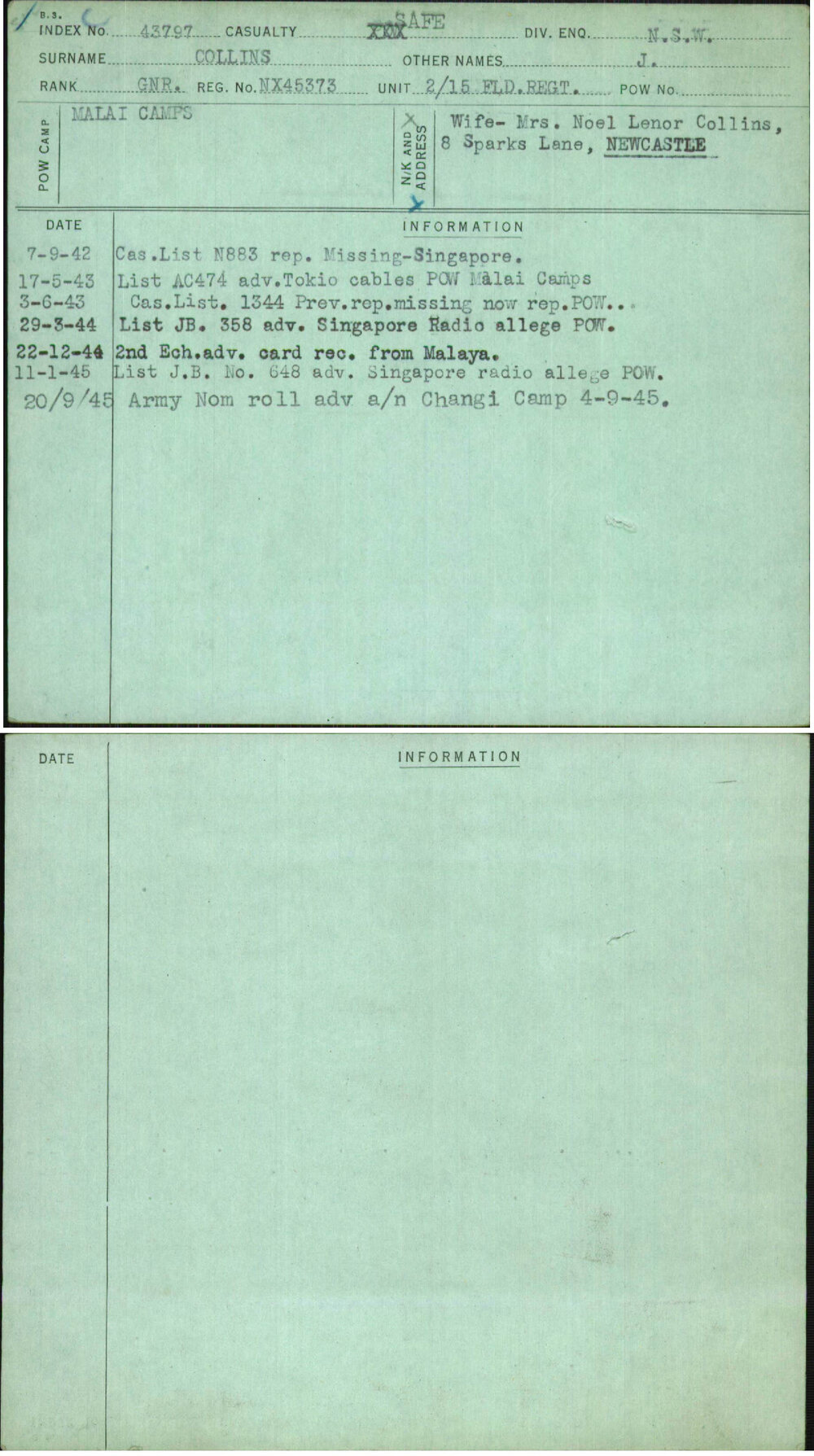Collins, J, NX45373