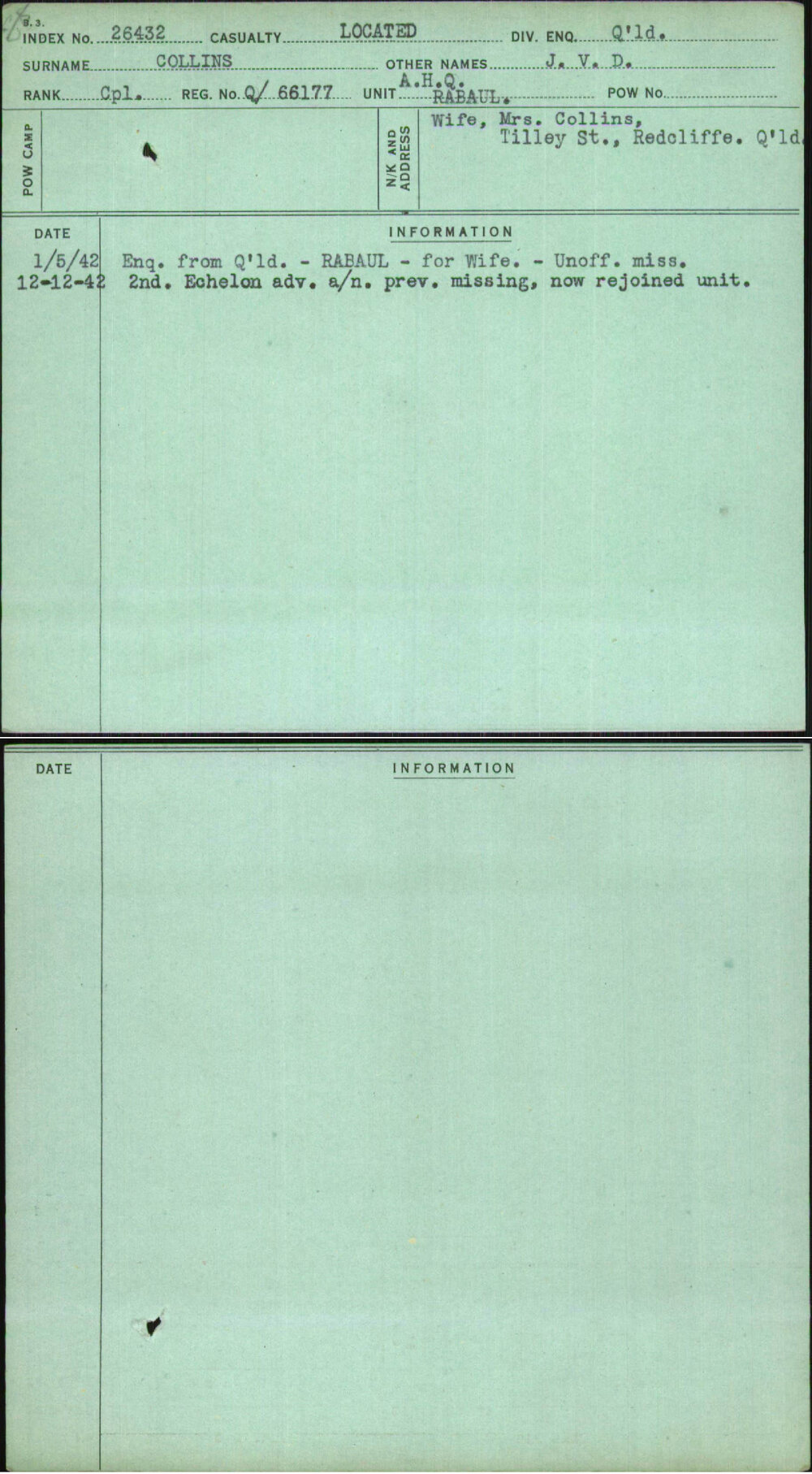 Collins, J V D, Q-66177