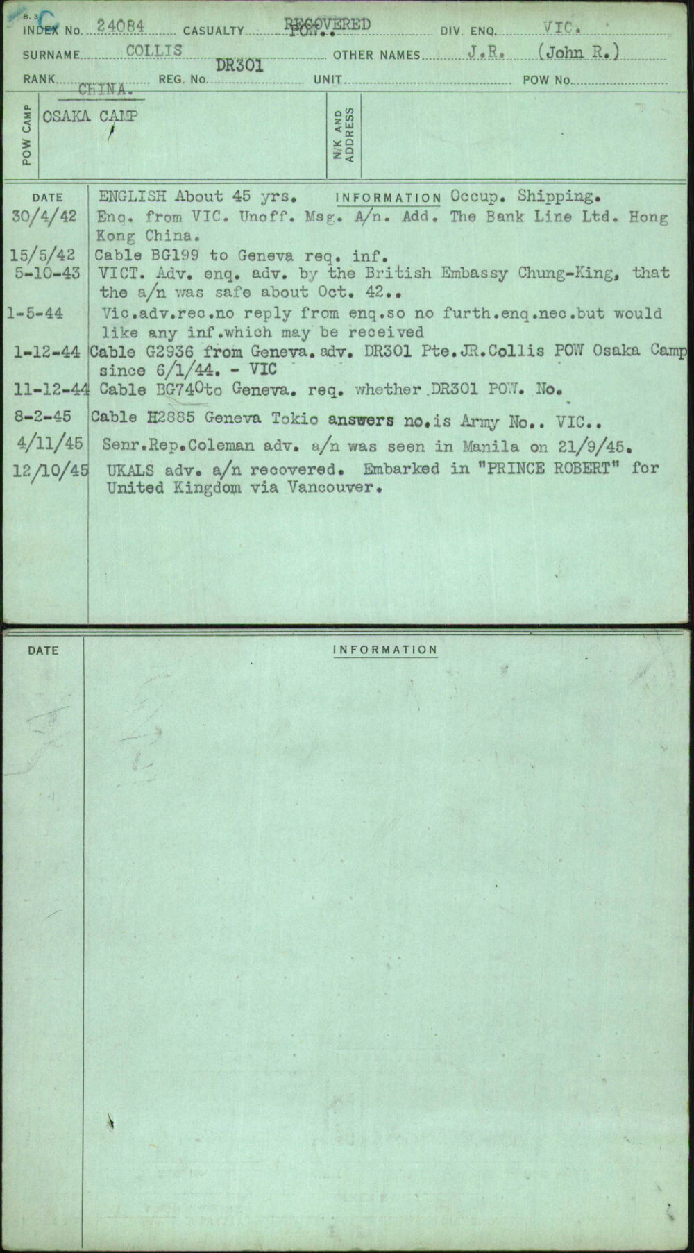 Collis, J R (John R), Dr301