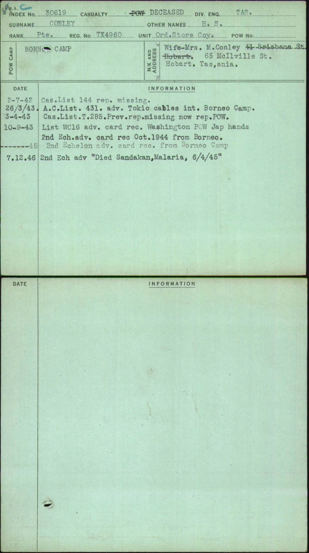 Conley, H S, TX4960