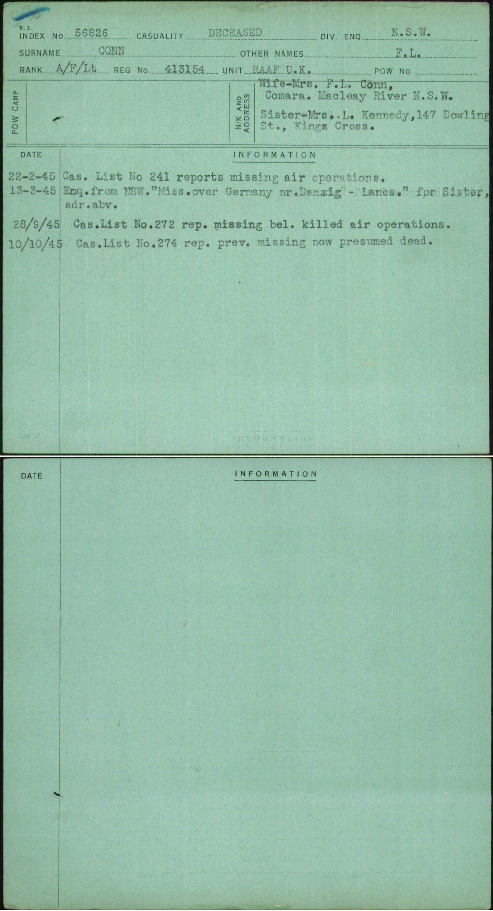 Conn, F L, 413154