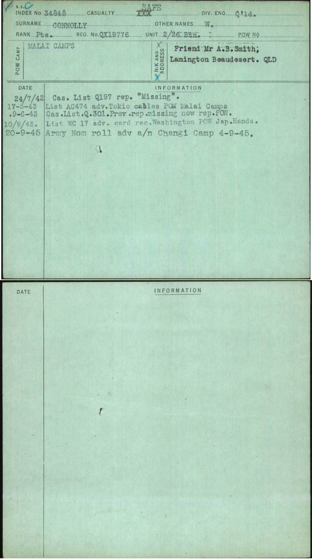 Connolly, W, QX19776