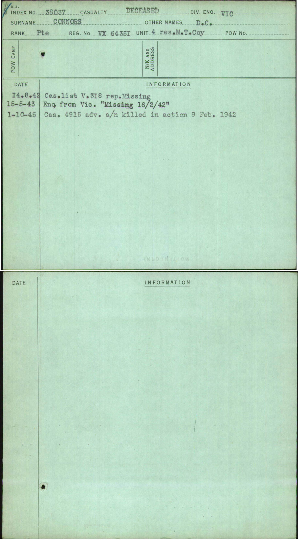 Connors, D C, VX64351