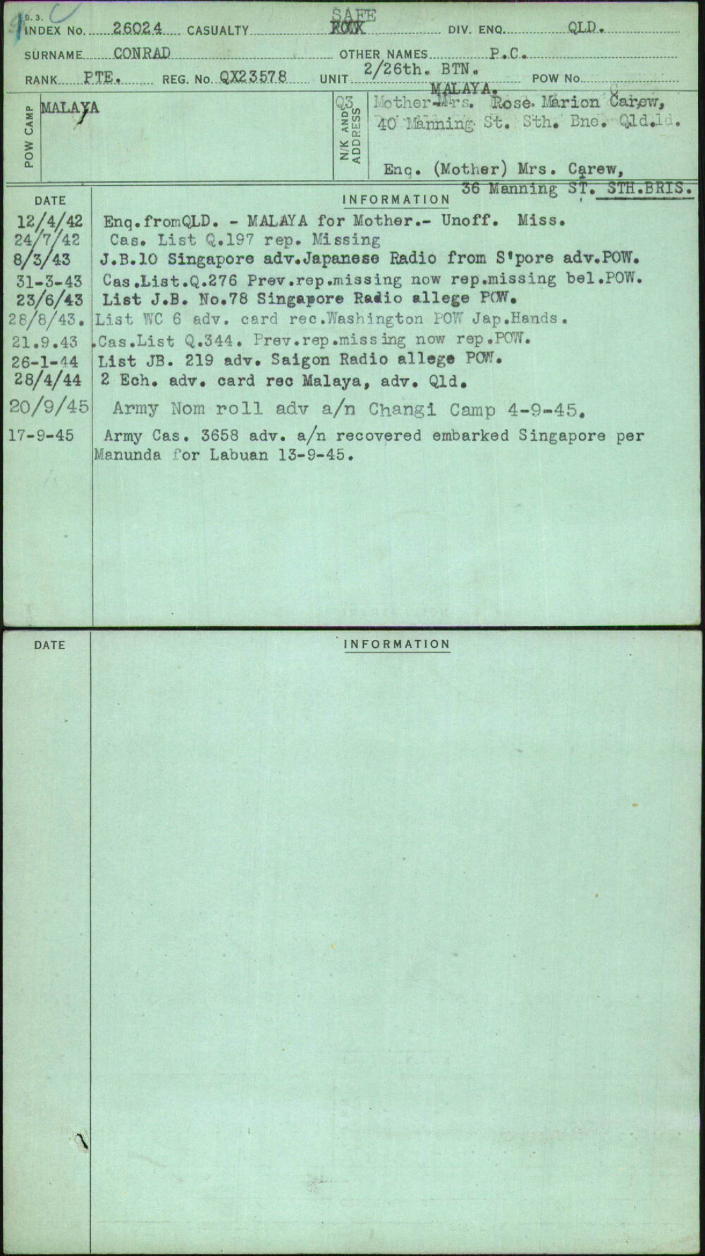 Conrad, P C, QX23578