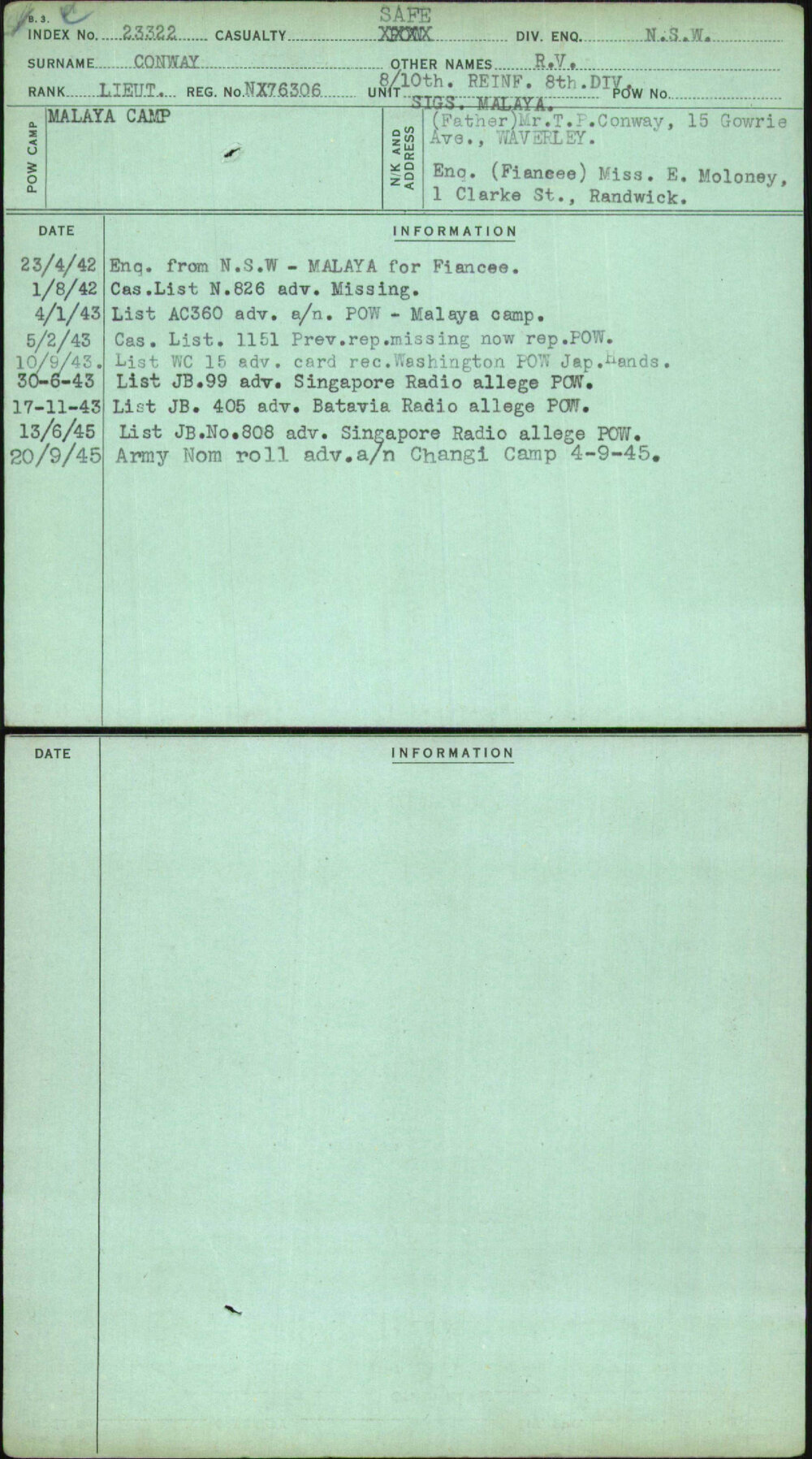 Conway, R V, NX76306