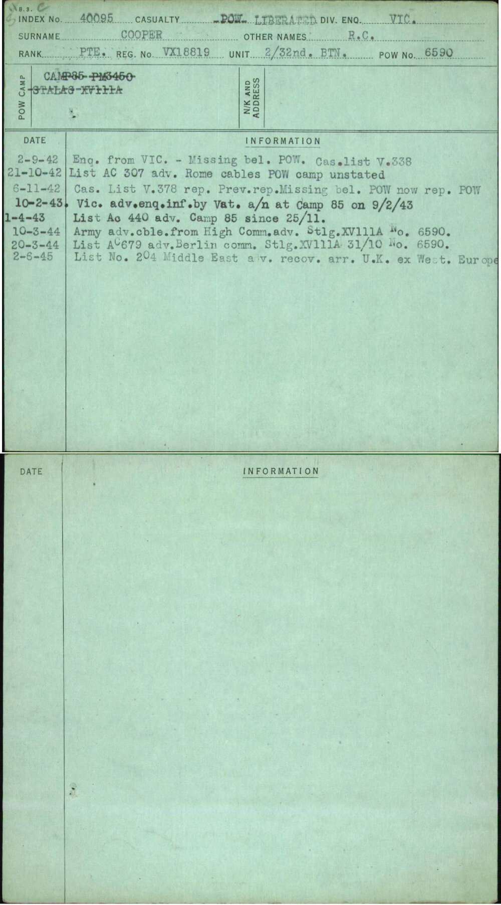 Cooper, R C, VX18819