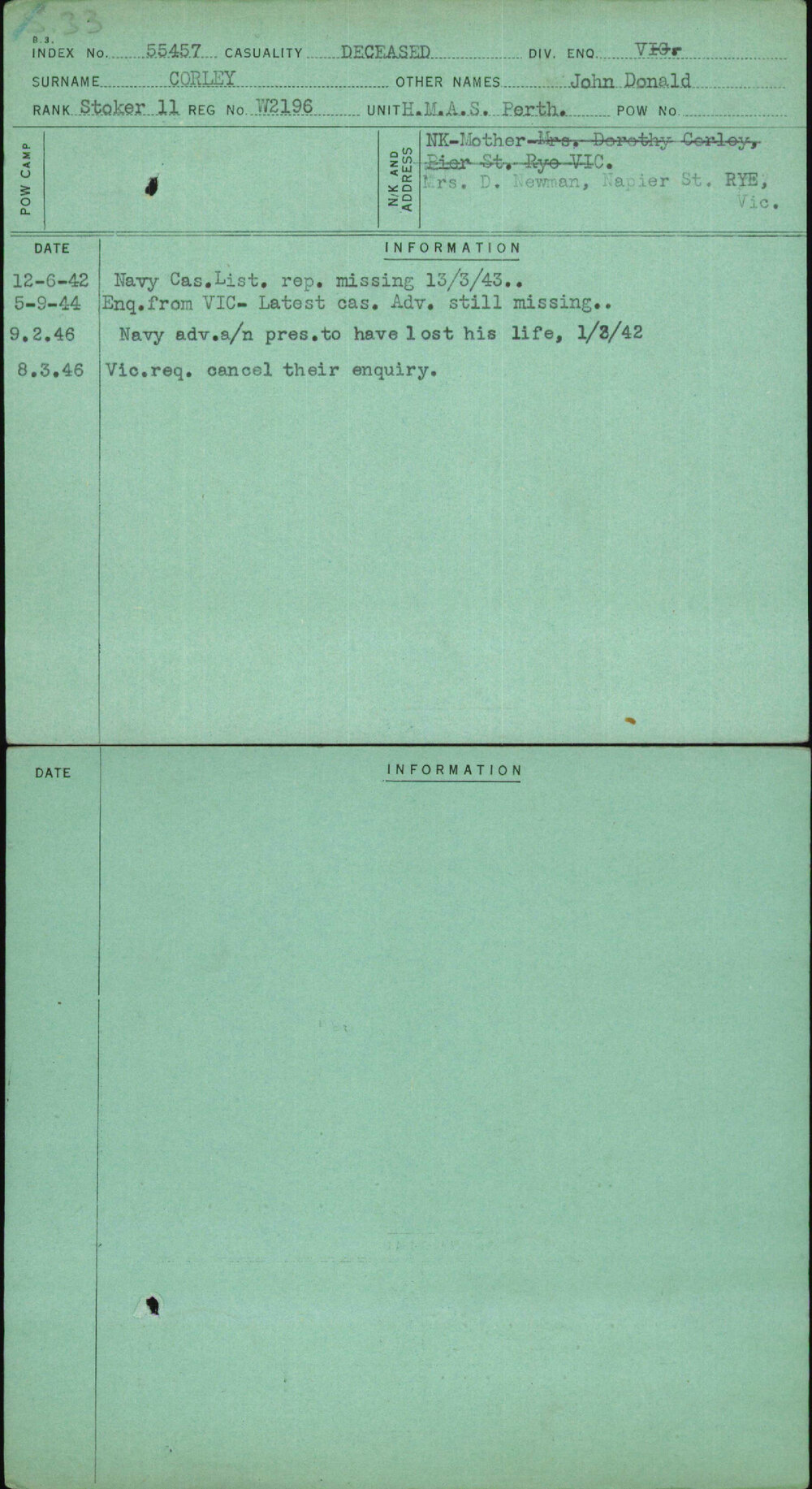 Corley, John Donald, W2196