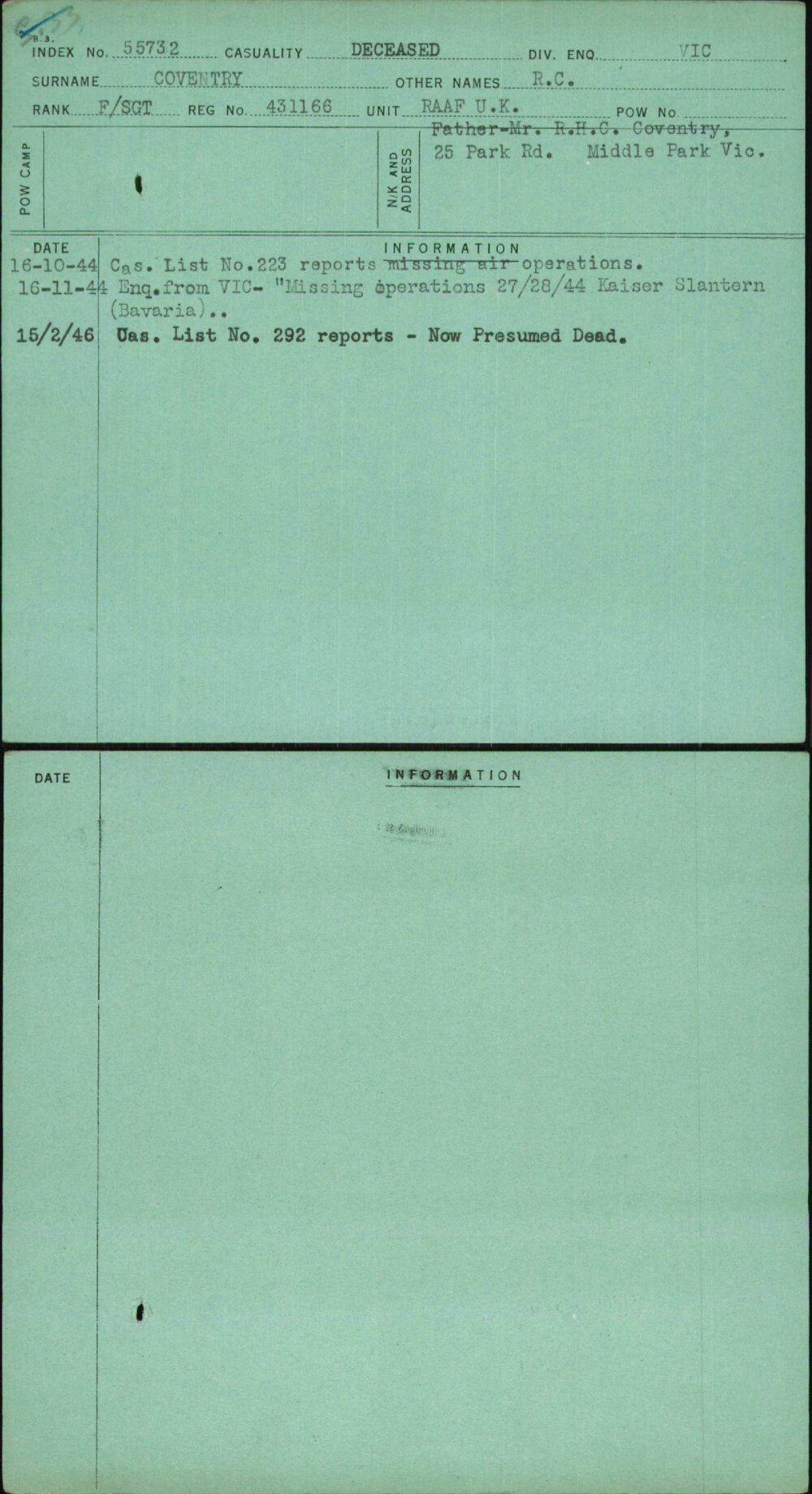 Coventry, R C, 431166