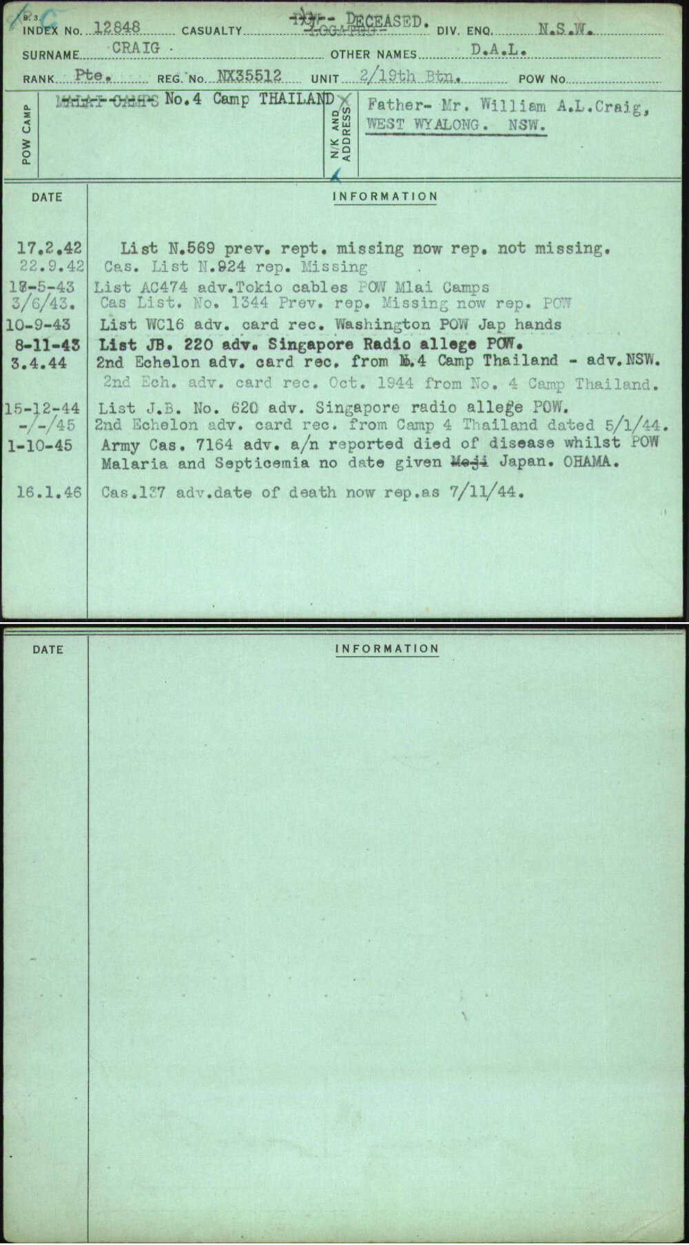 Craig, D A L, NX35512