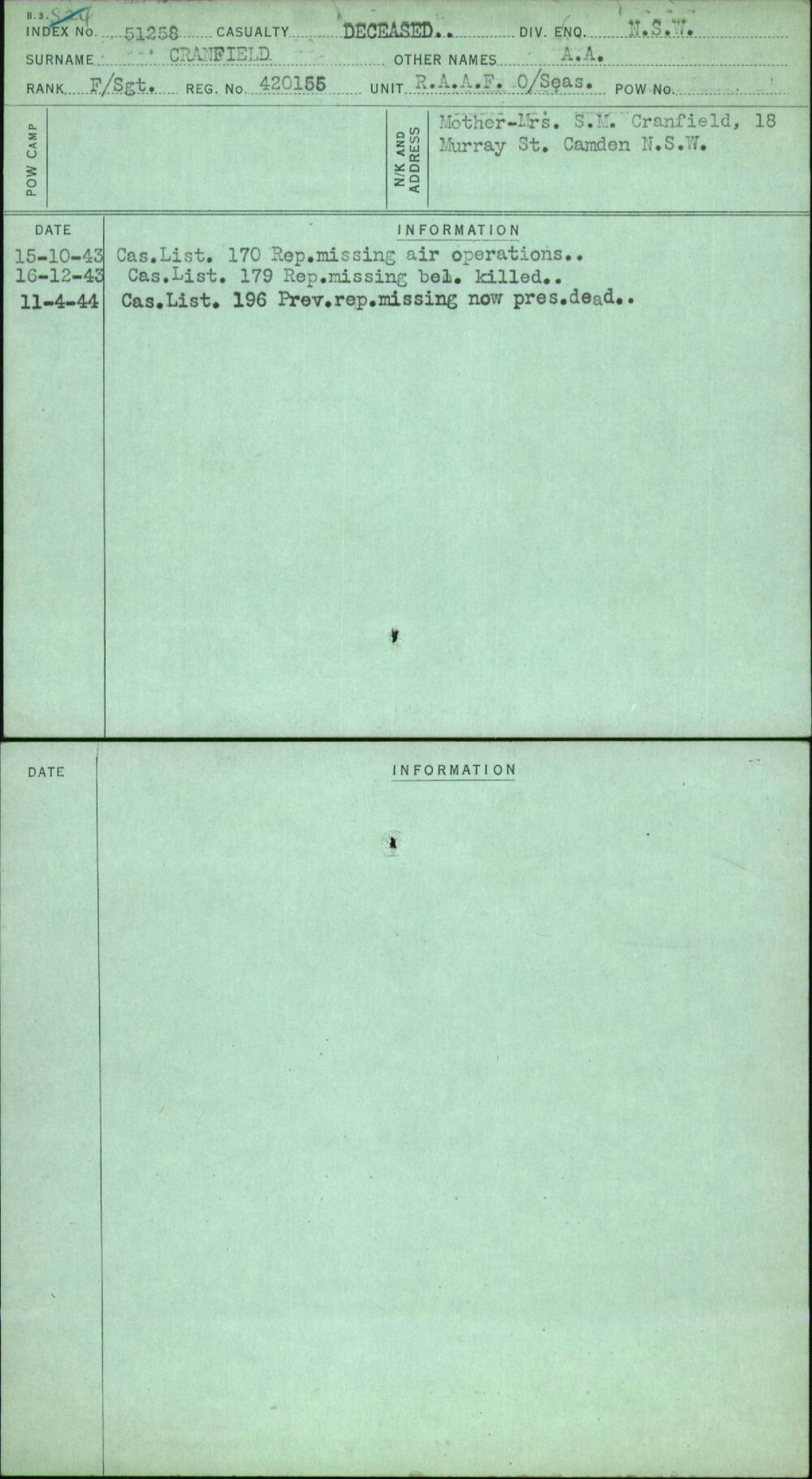 Cranfield, A A, 420155