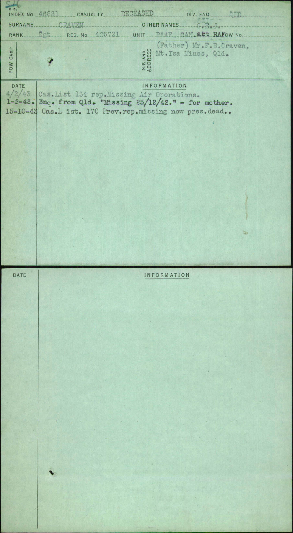 Craven, G E J, 405721