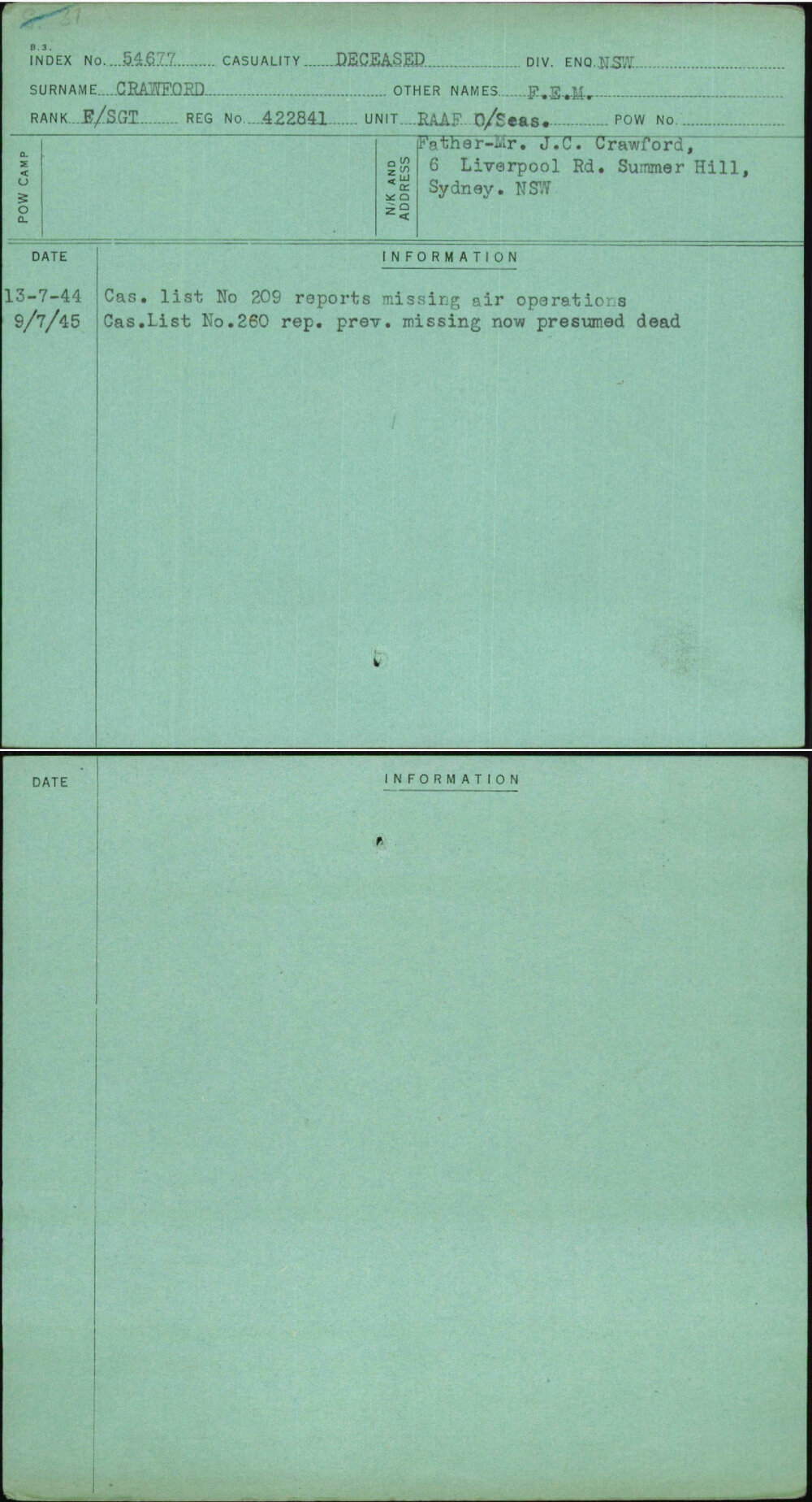 Crawford, F E M, 422841